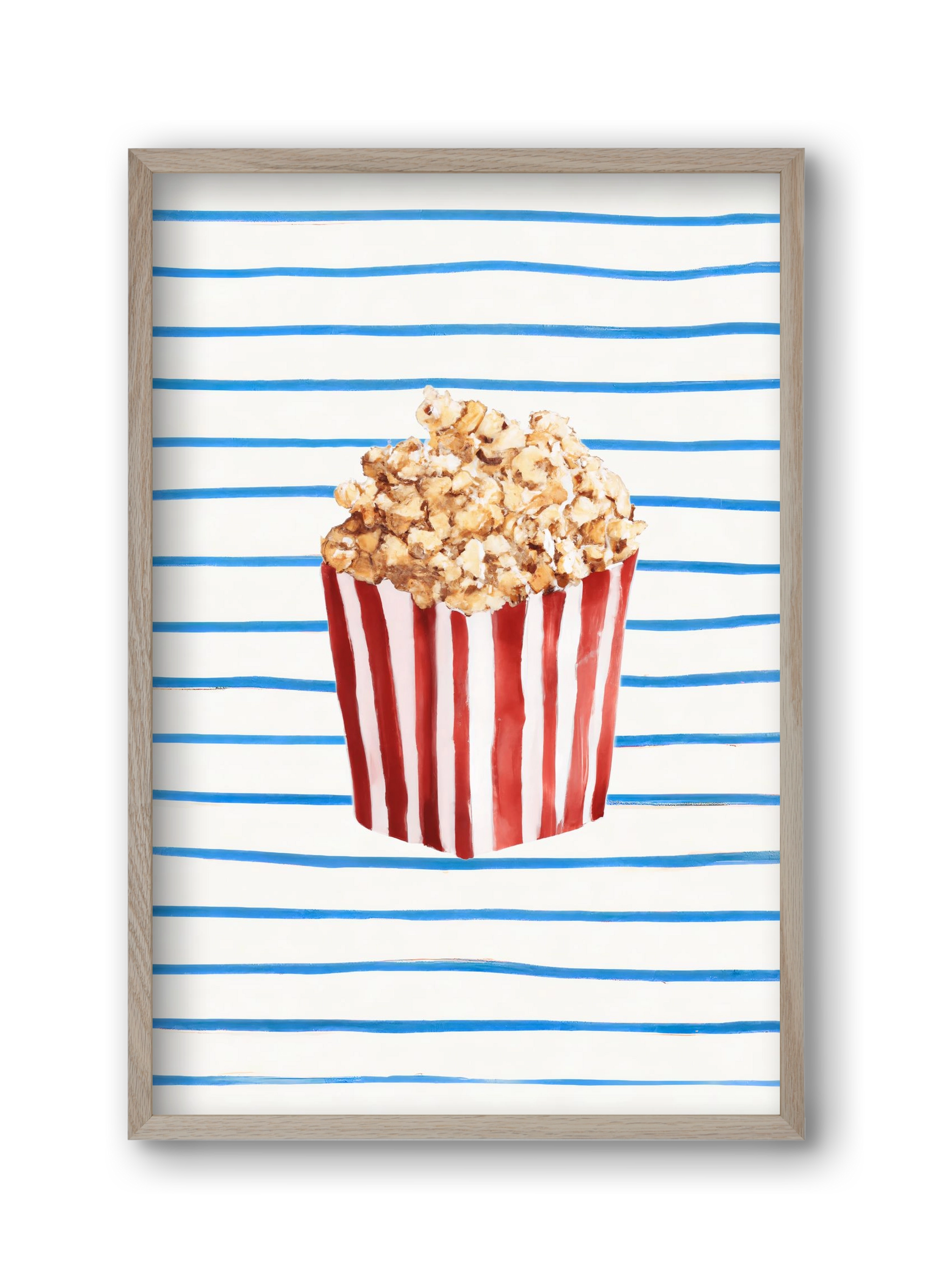 Popcorn time, 30x45 cm (30x45 cm), Tölgy keret