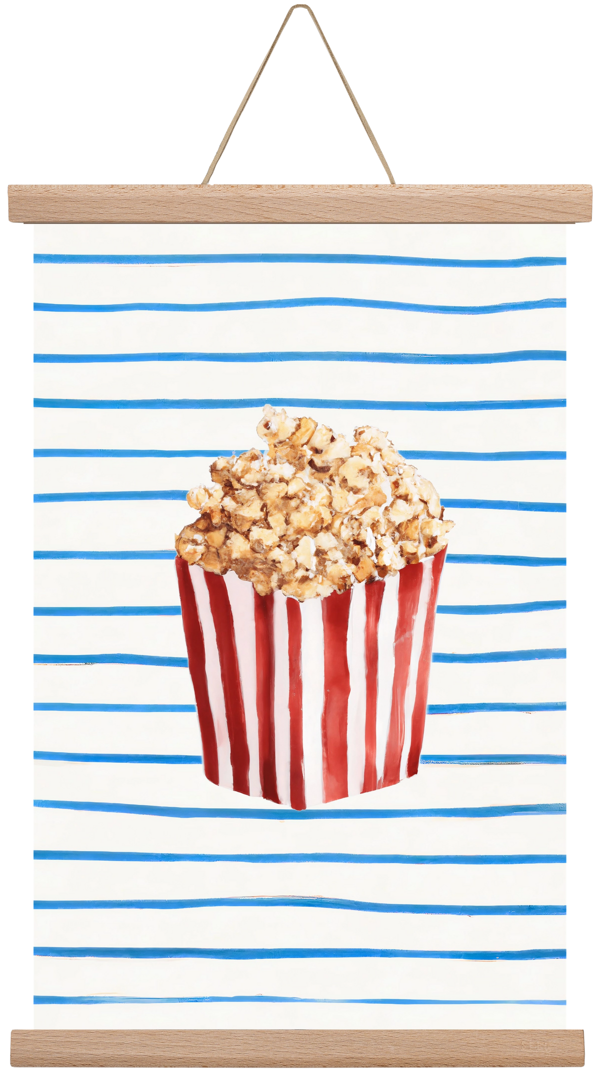 Popcorn time, 30x45 cm (30x45 cm), Tölgy akasztó