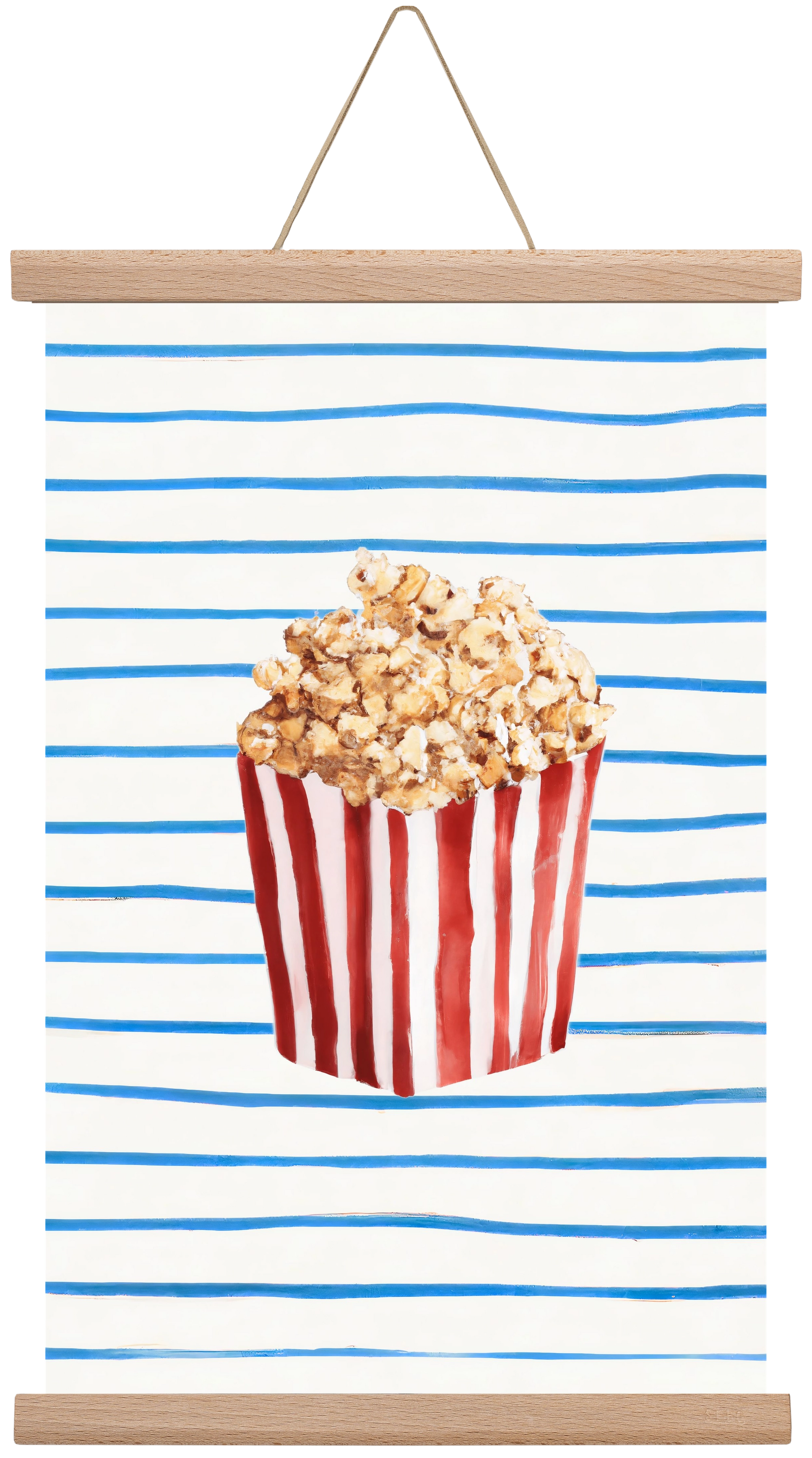 Popcorn time, 30x45 cm (30x45 cm), Tölgy akasztó