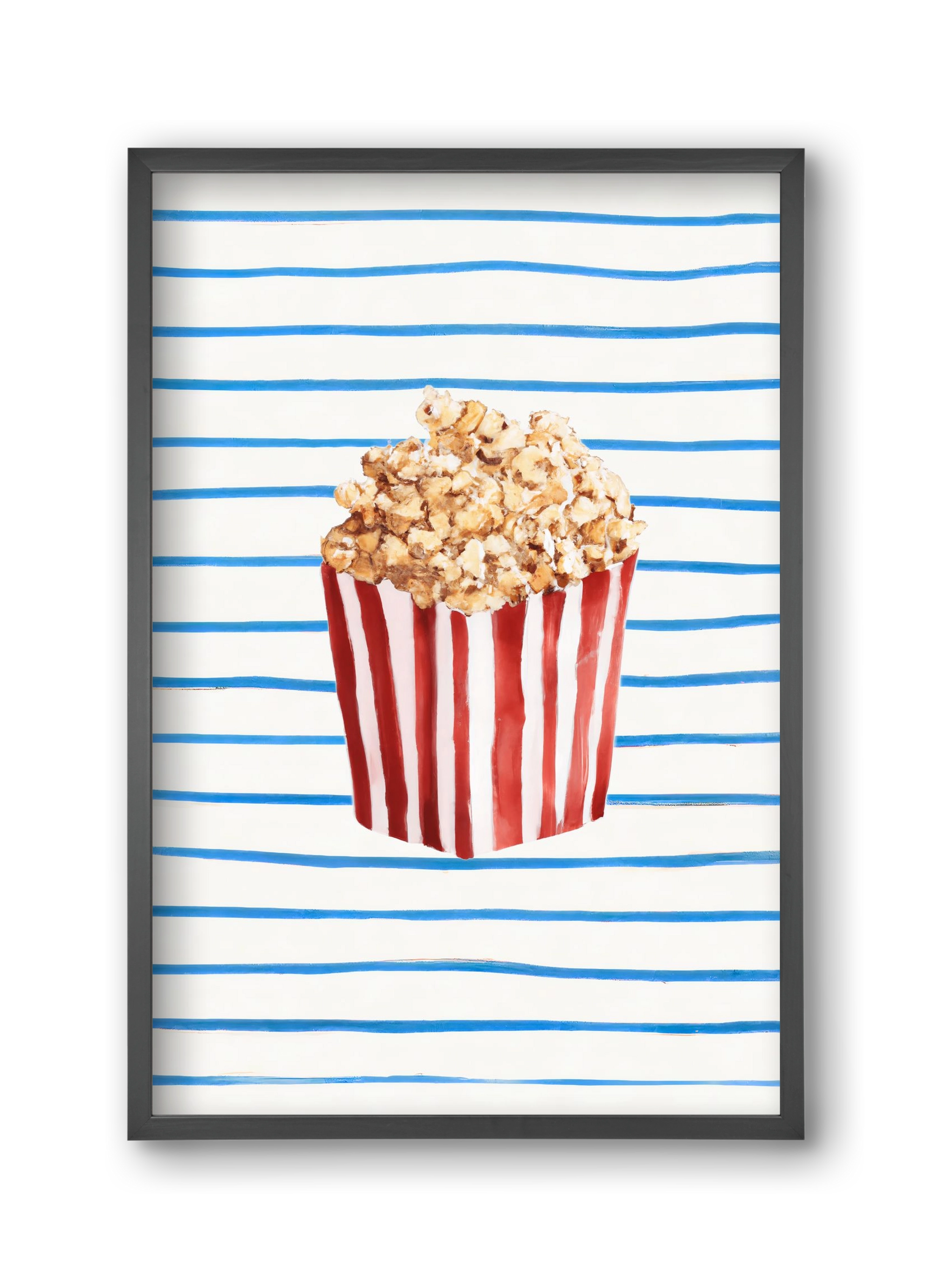 Popcorn time, 30x45 cm (30x45 cm), Fekete keret