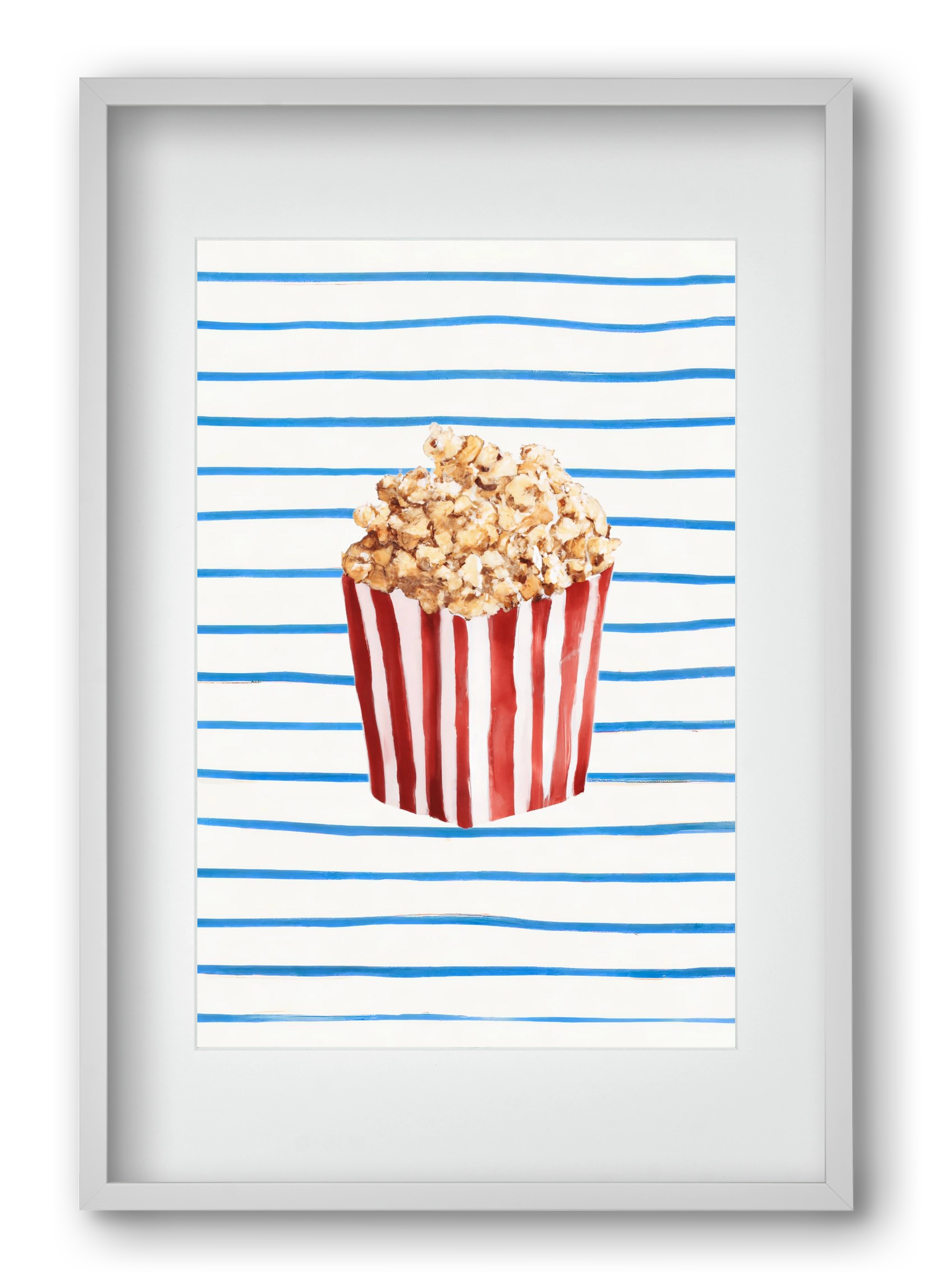 Popcorn time, 40x60 cm (30x45 cm), Fehér keret, paszpartuval