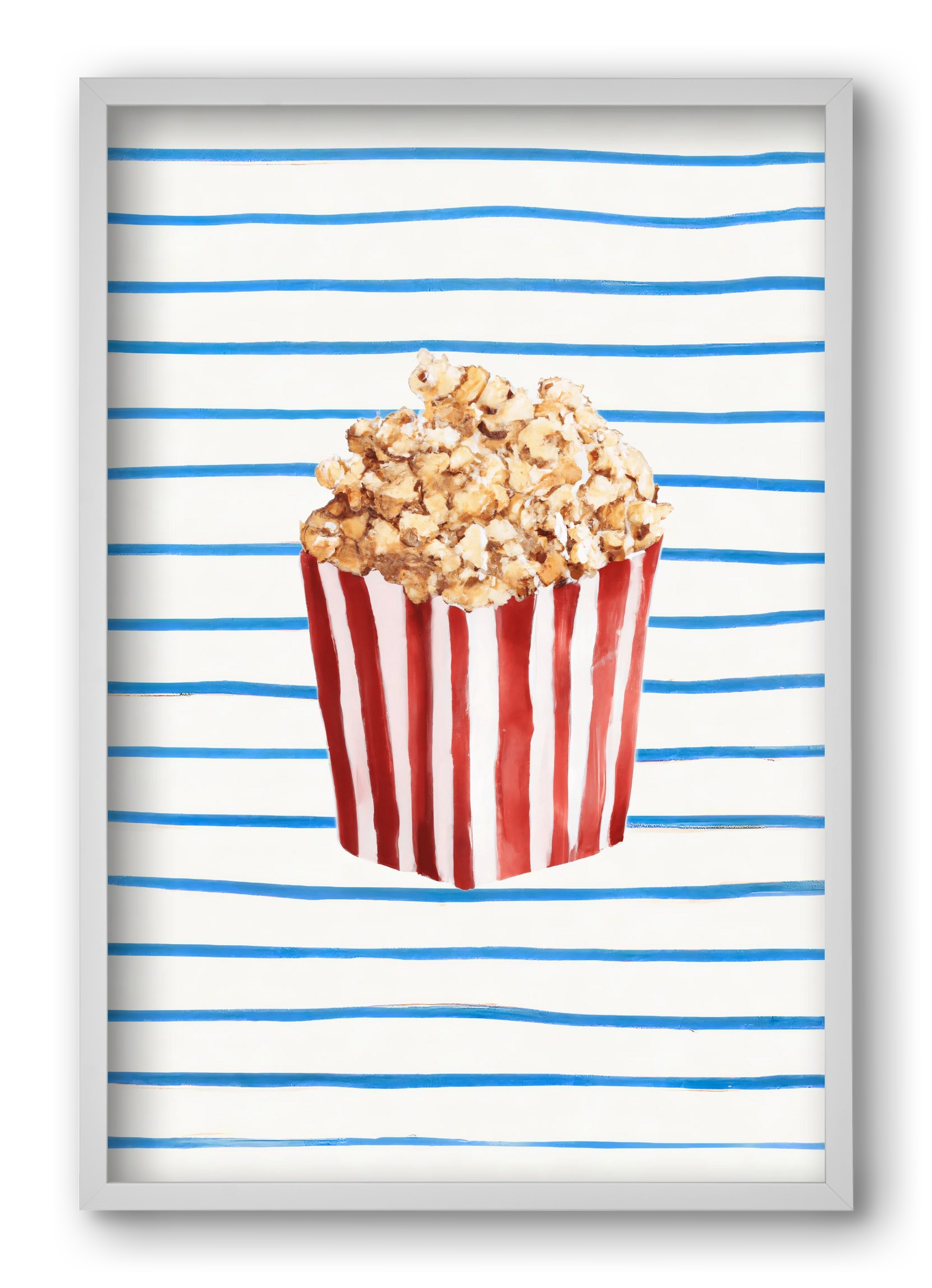 Popcorn time, 40x60 cm (40x60 cm), Fehér keret