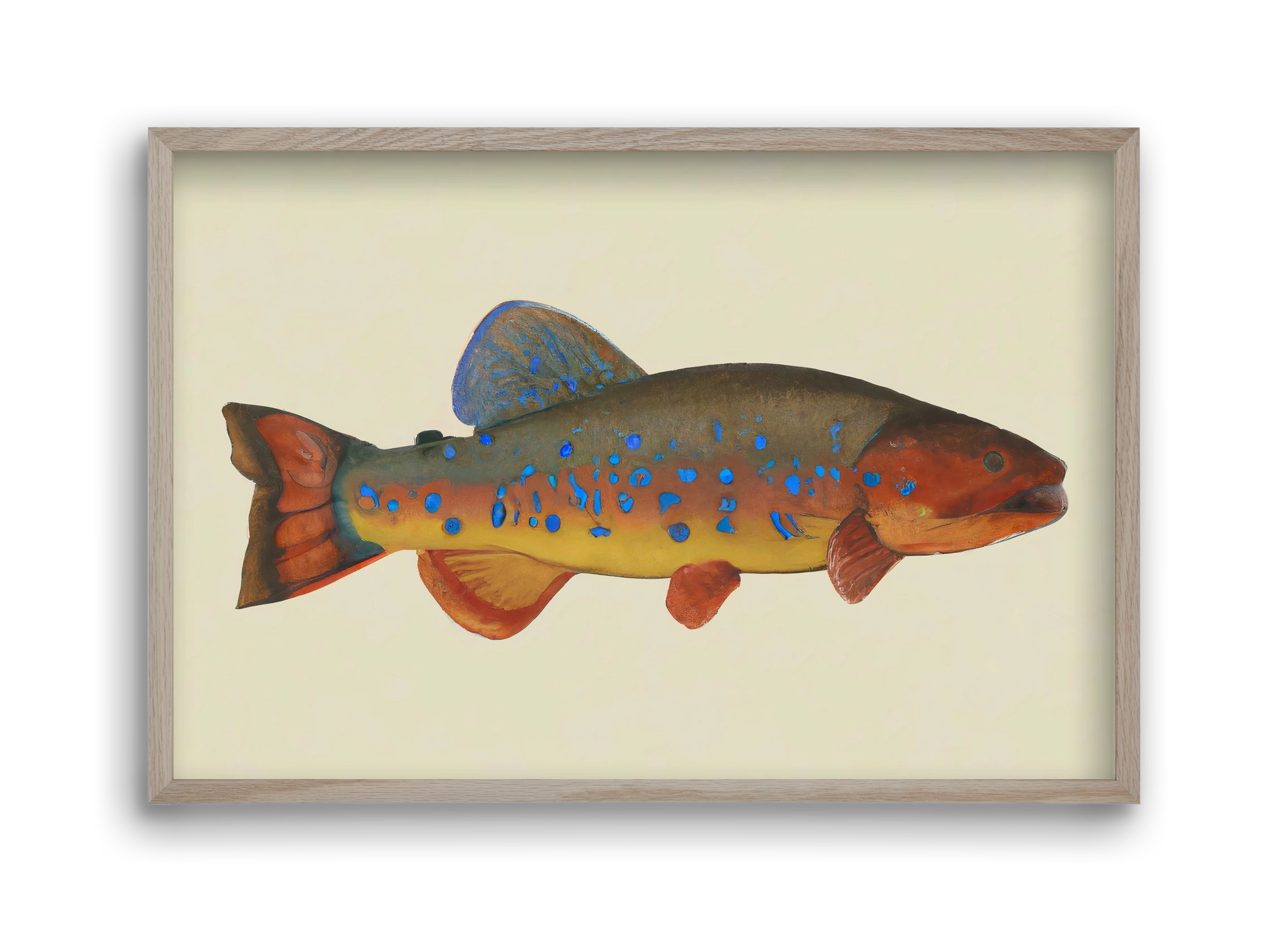 Radiant reef, 45x30 cm (45x30 cm), Tölgy keret