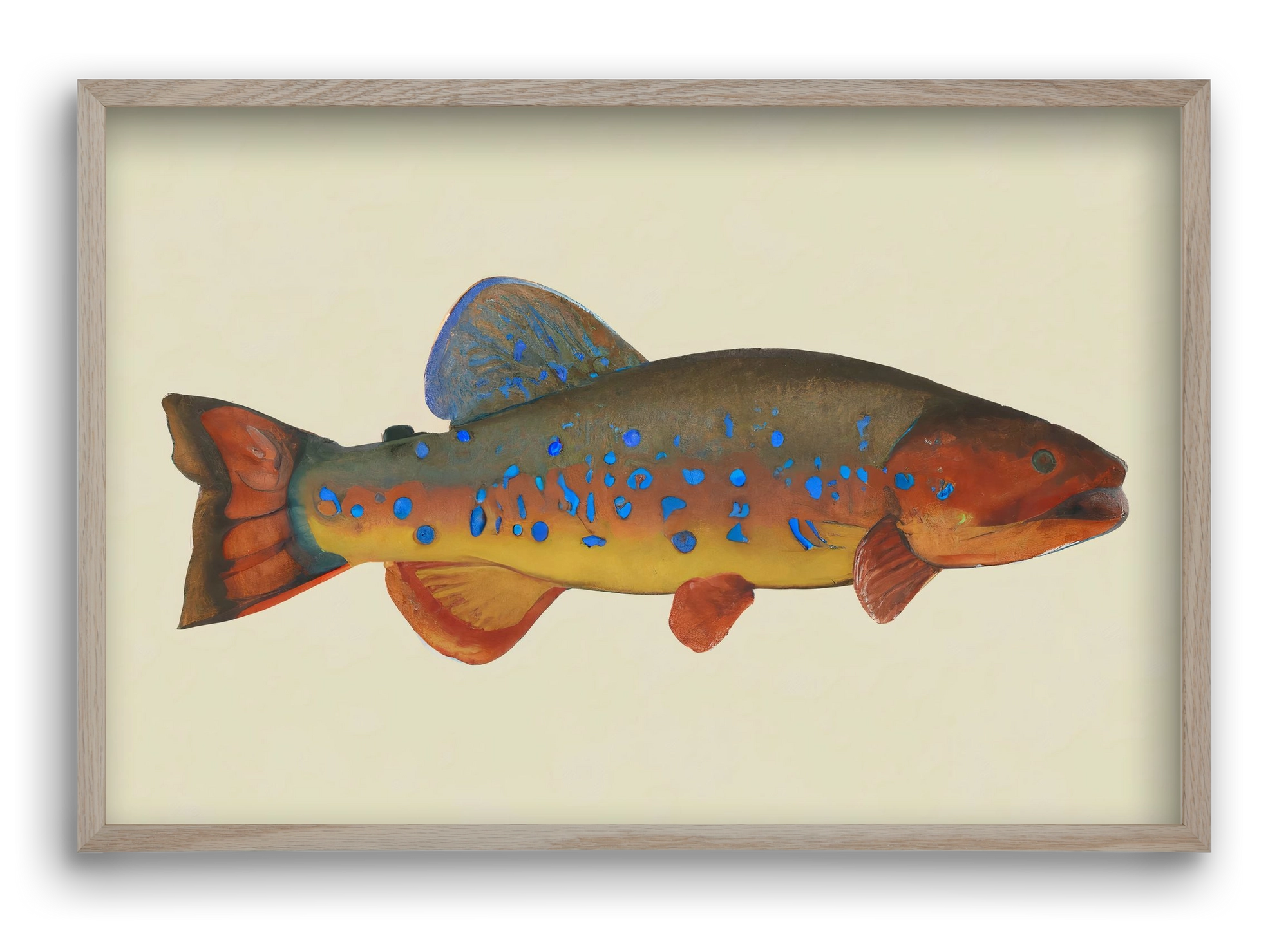 Radiant reef, 60x40 cm (60x40 cm), Tölgy keret