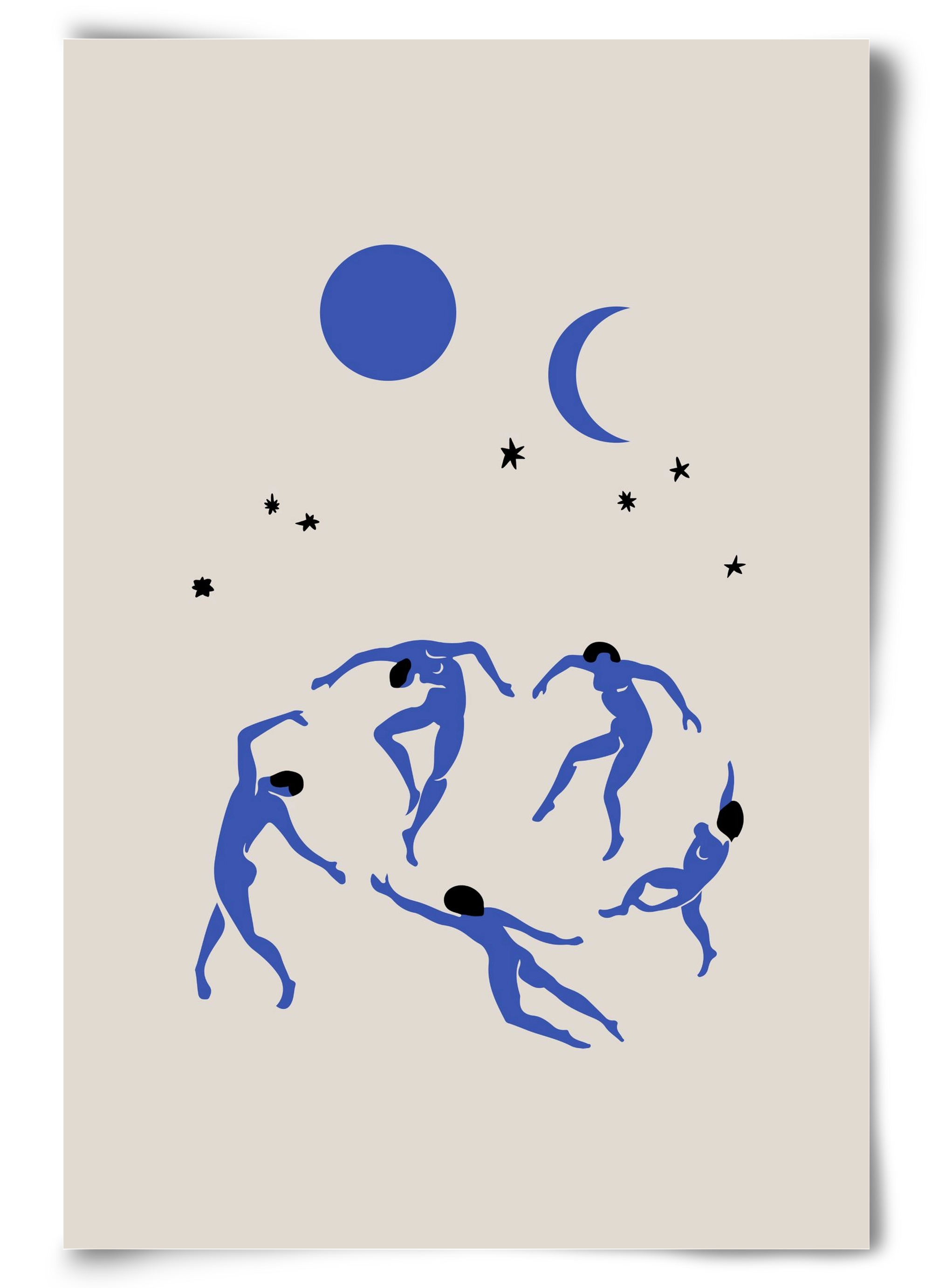 Blue Dancers, 60x90 cm, Keret nélkül