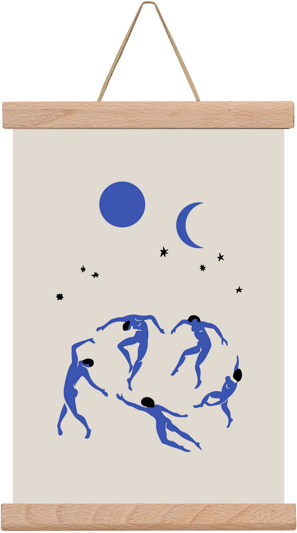 Blue Dancers, 20x30 cm (20x30 cm), Tölgy akasztó