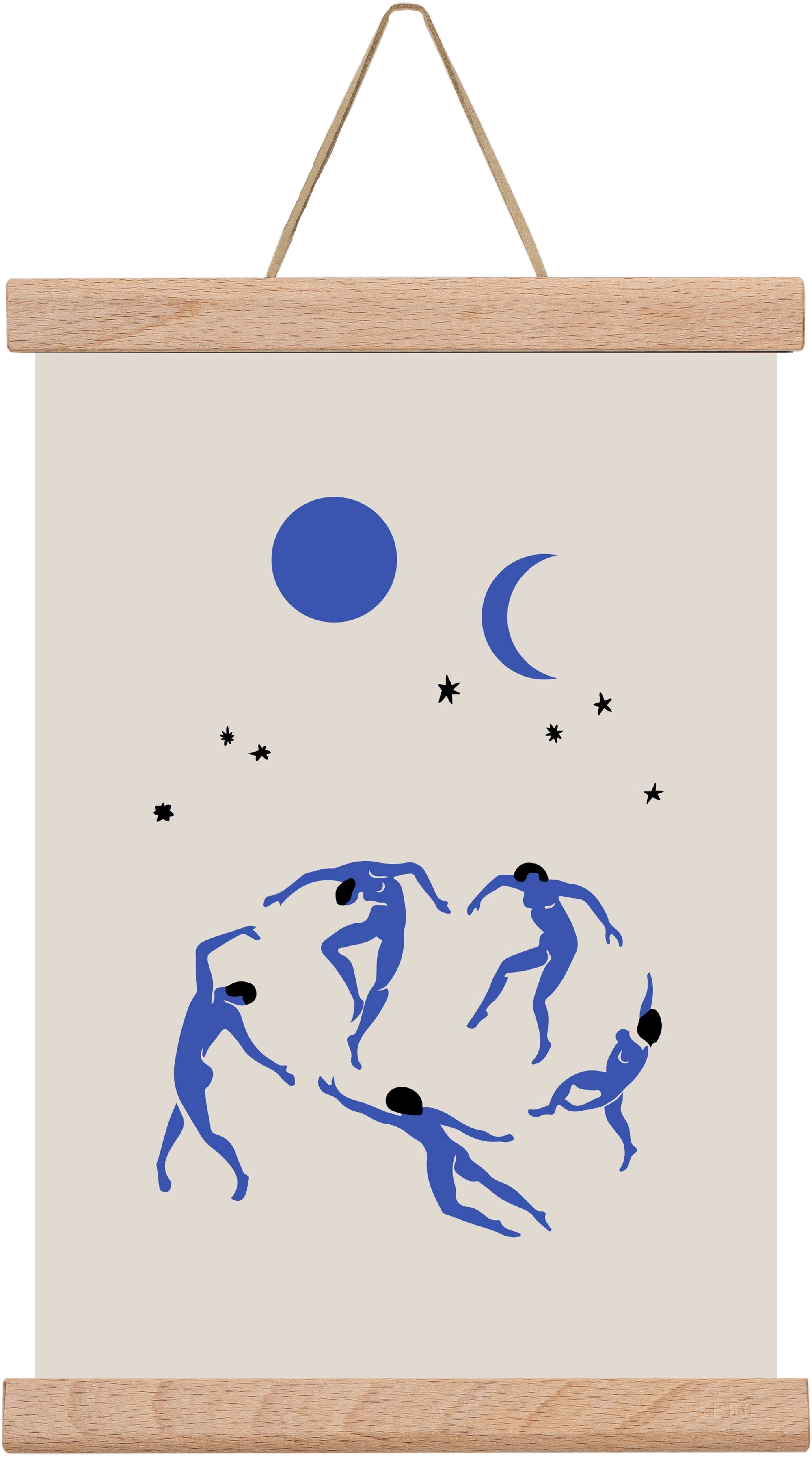 Blue Dancers, 20x30 cm (20x30 cm), Tölgy akasztó