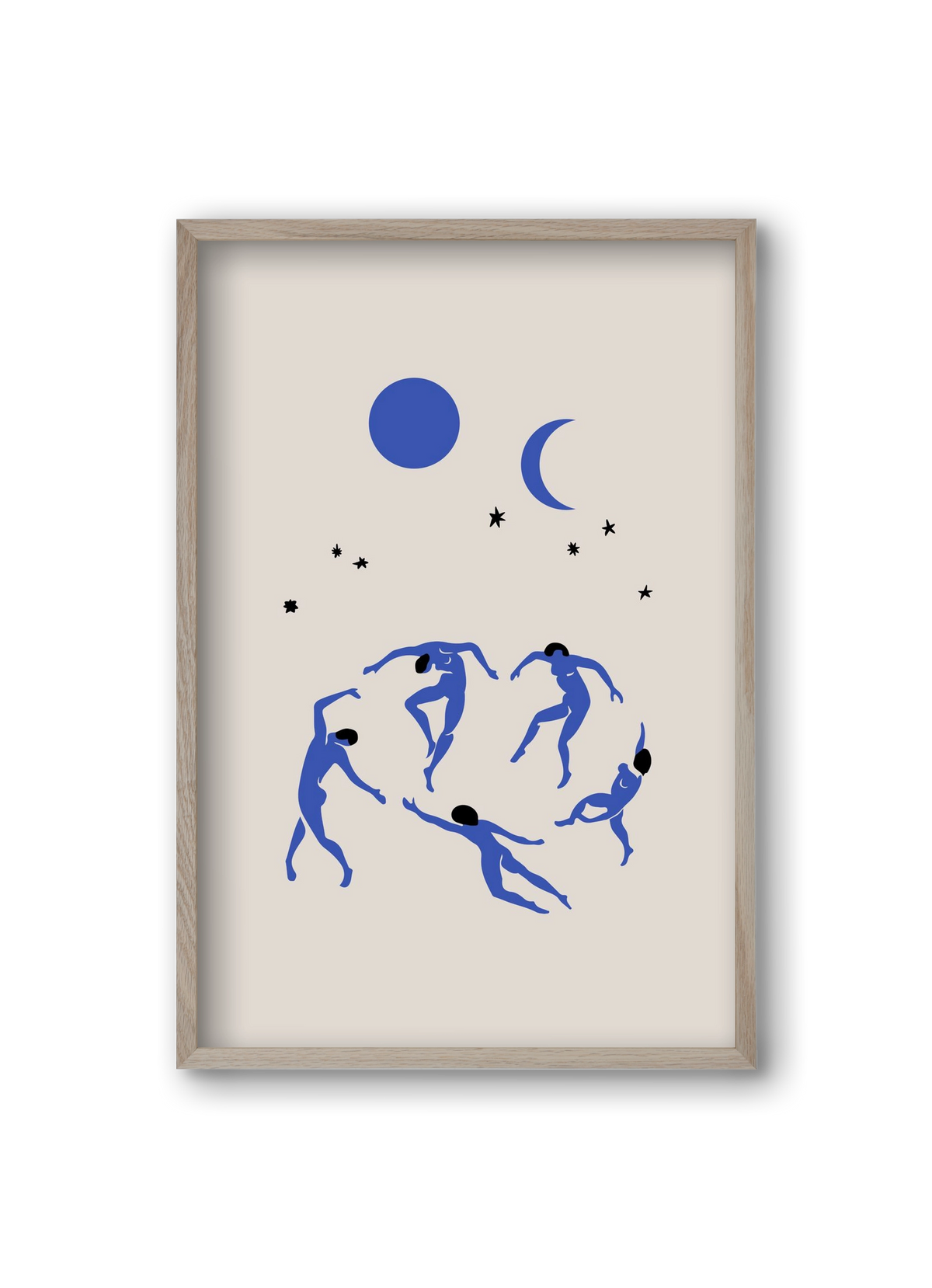 Blue Dancers, 20x30 cm (20x30 cm), Tölgy keret