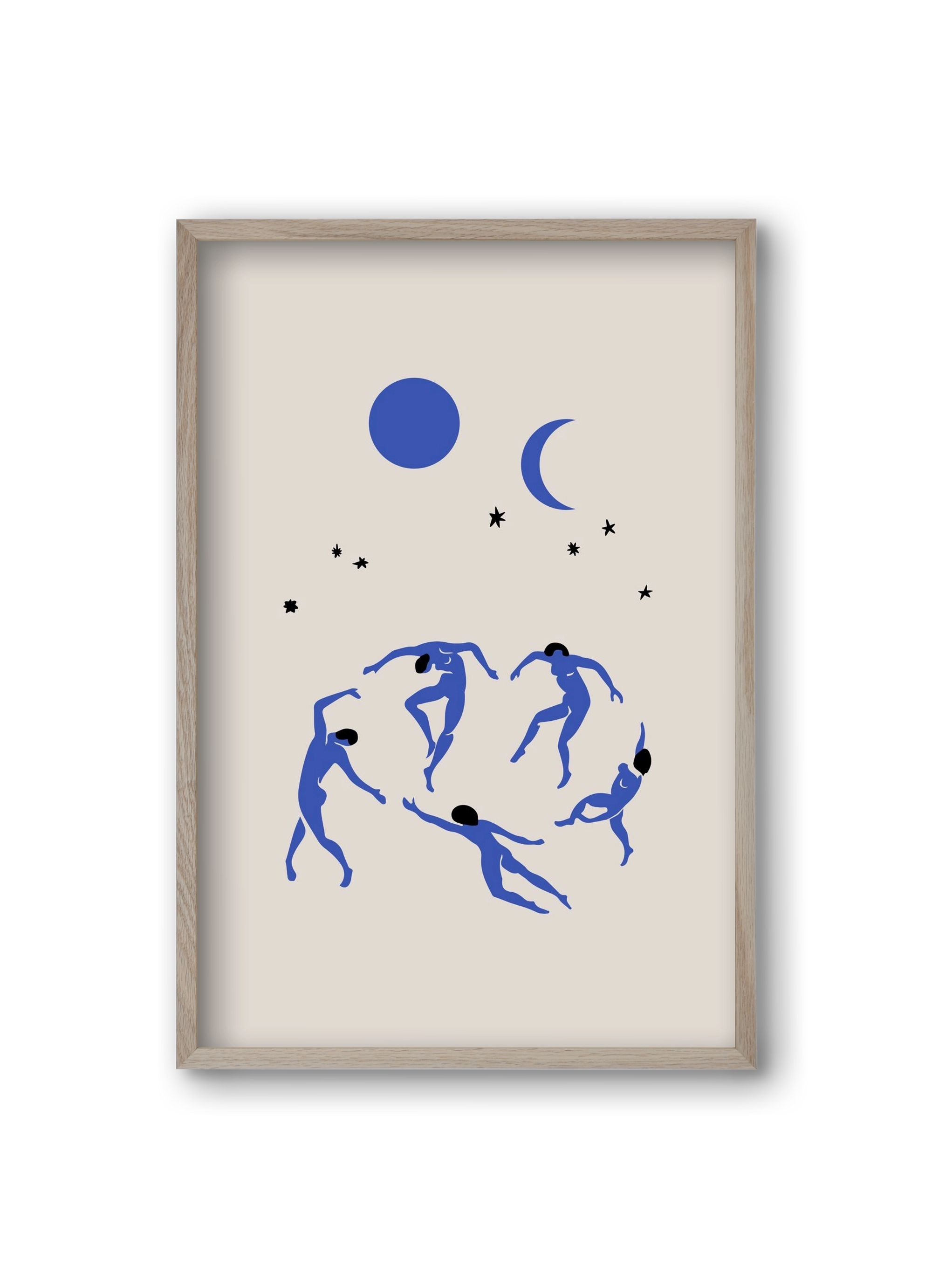 Blue Dancers, 20x30 cm (20x30 cm), Tölgy keret