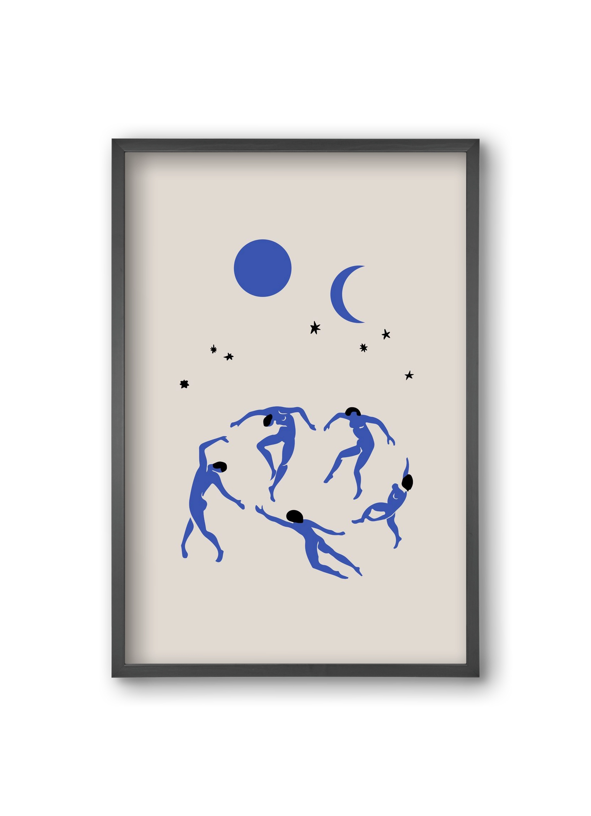 Blue Dancers, 20x30 cm (20x30 cm), Fekete keret