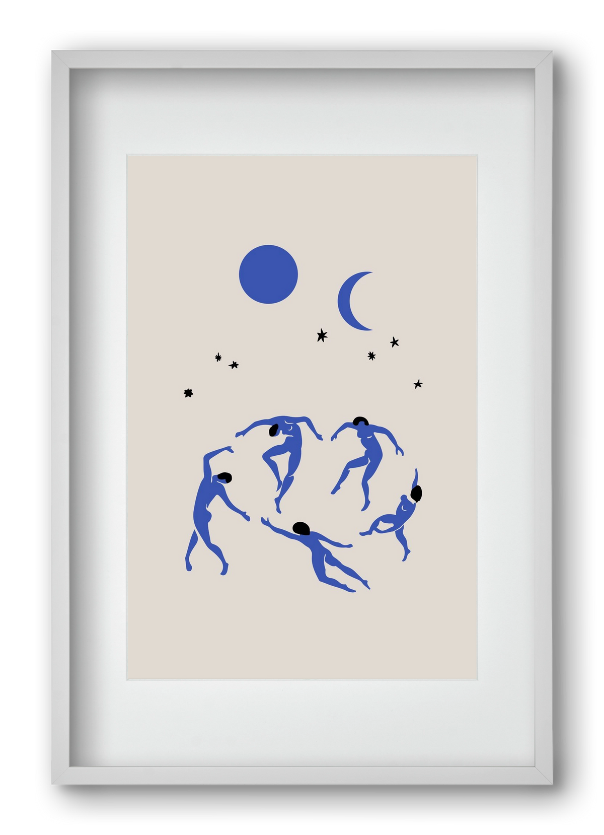 Blue Dancers, 40x60 cm (30x45 cm), Fehér keret, paszpartuval