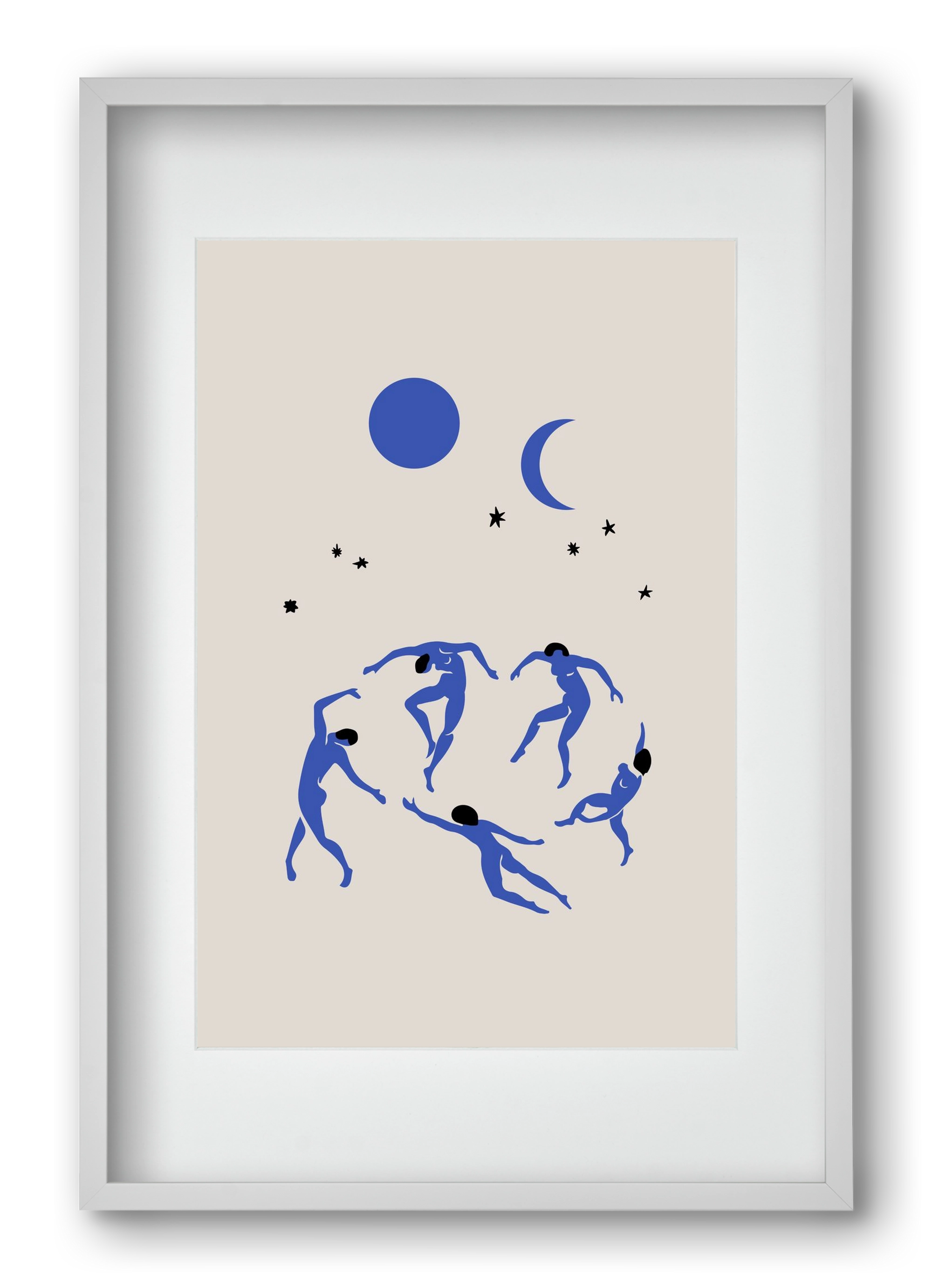 Blue Dancers, 40x60 cm (30x45 cm), Fehér keret, paszpartuval