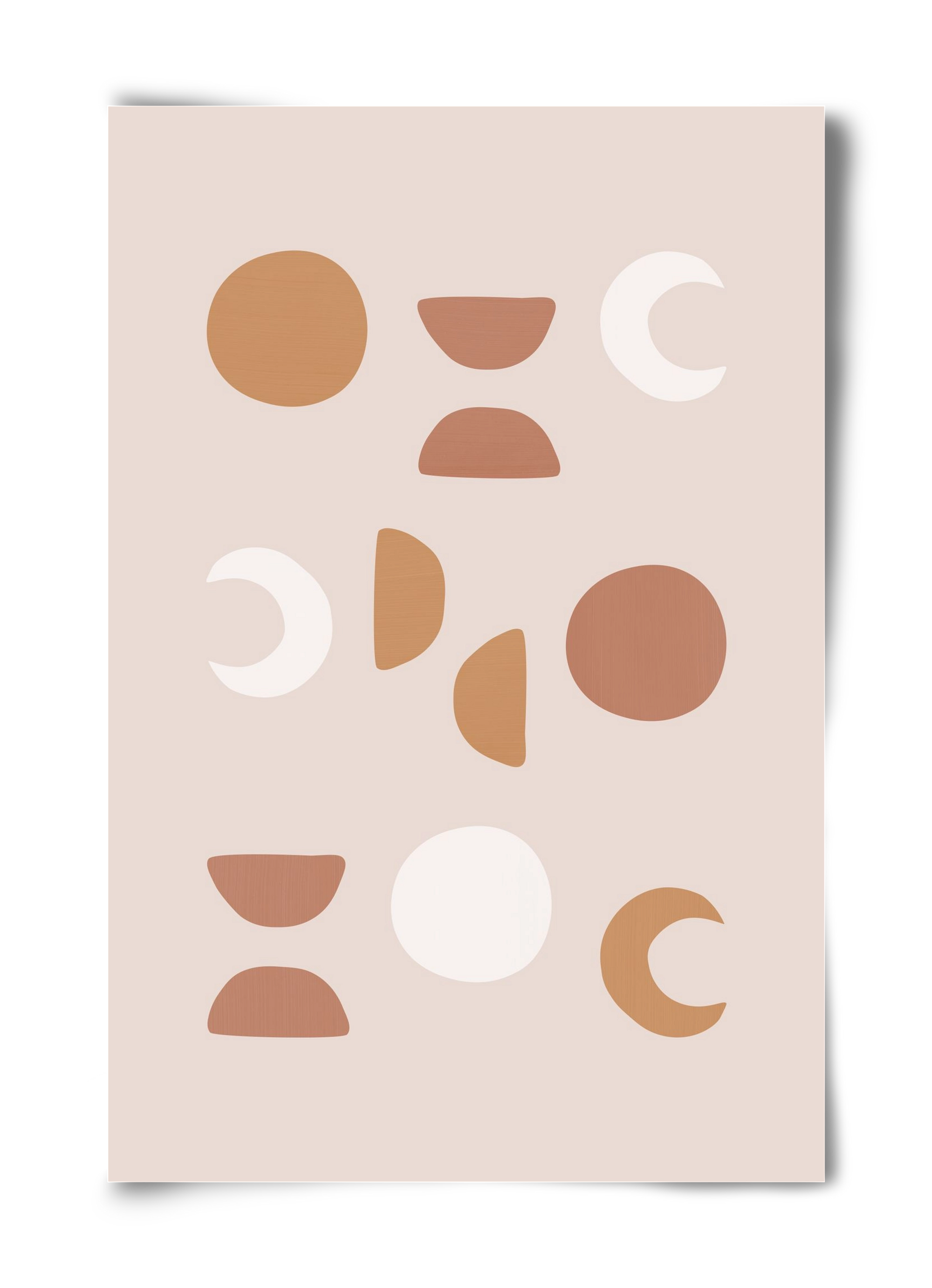 Blush Moon Phases, 40x60 cm, Keret nélkül