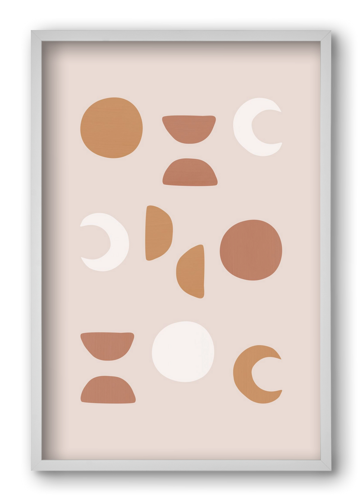 Blush Moon Phases, 40x60 cm (40x60 cm), Fehér keret