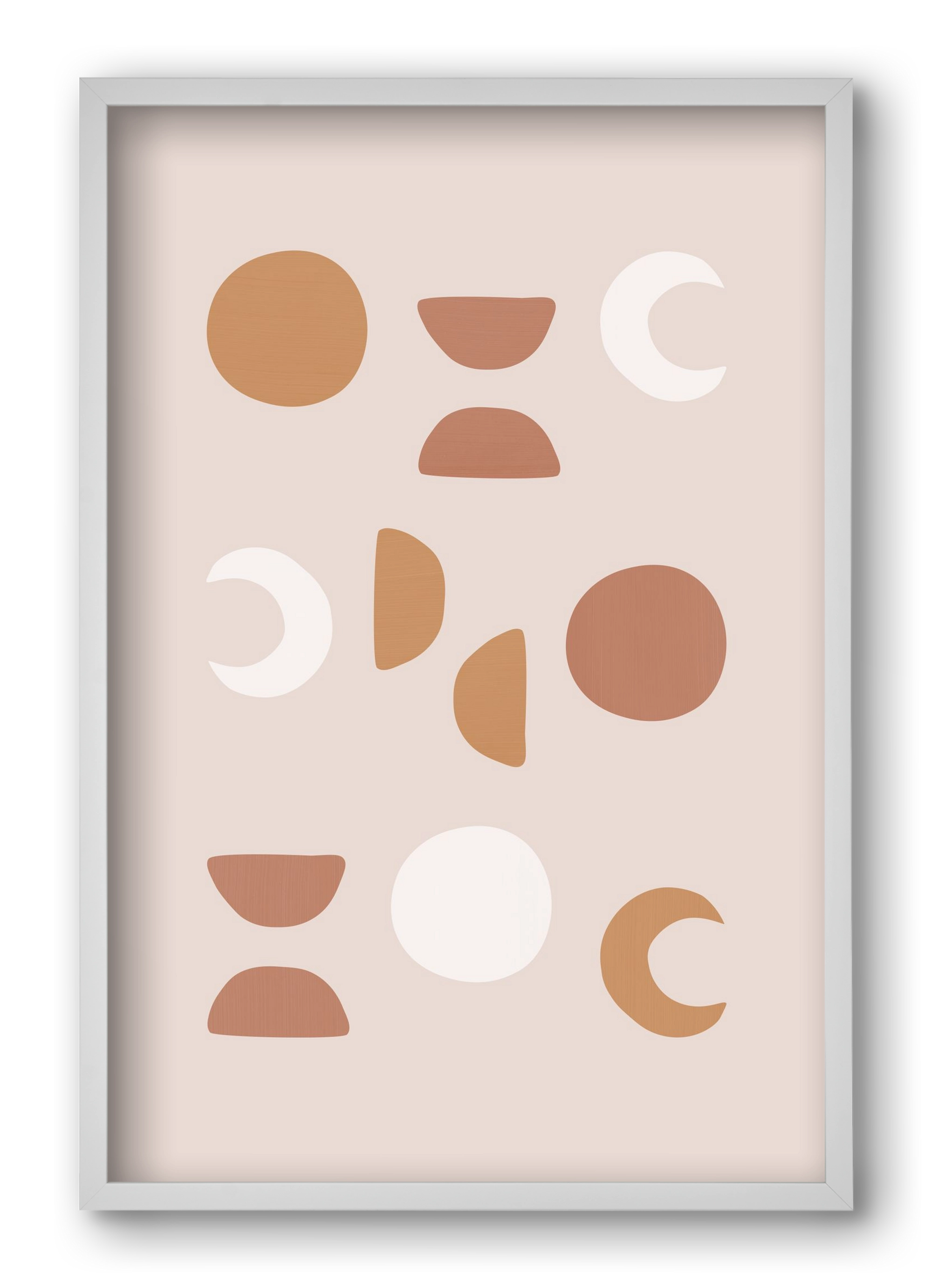 Blush Moon Phases, 40x60 cm (40x60 cm), Fehér keret