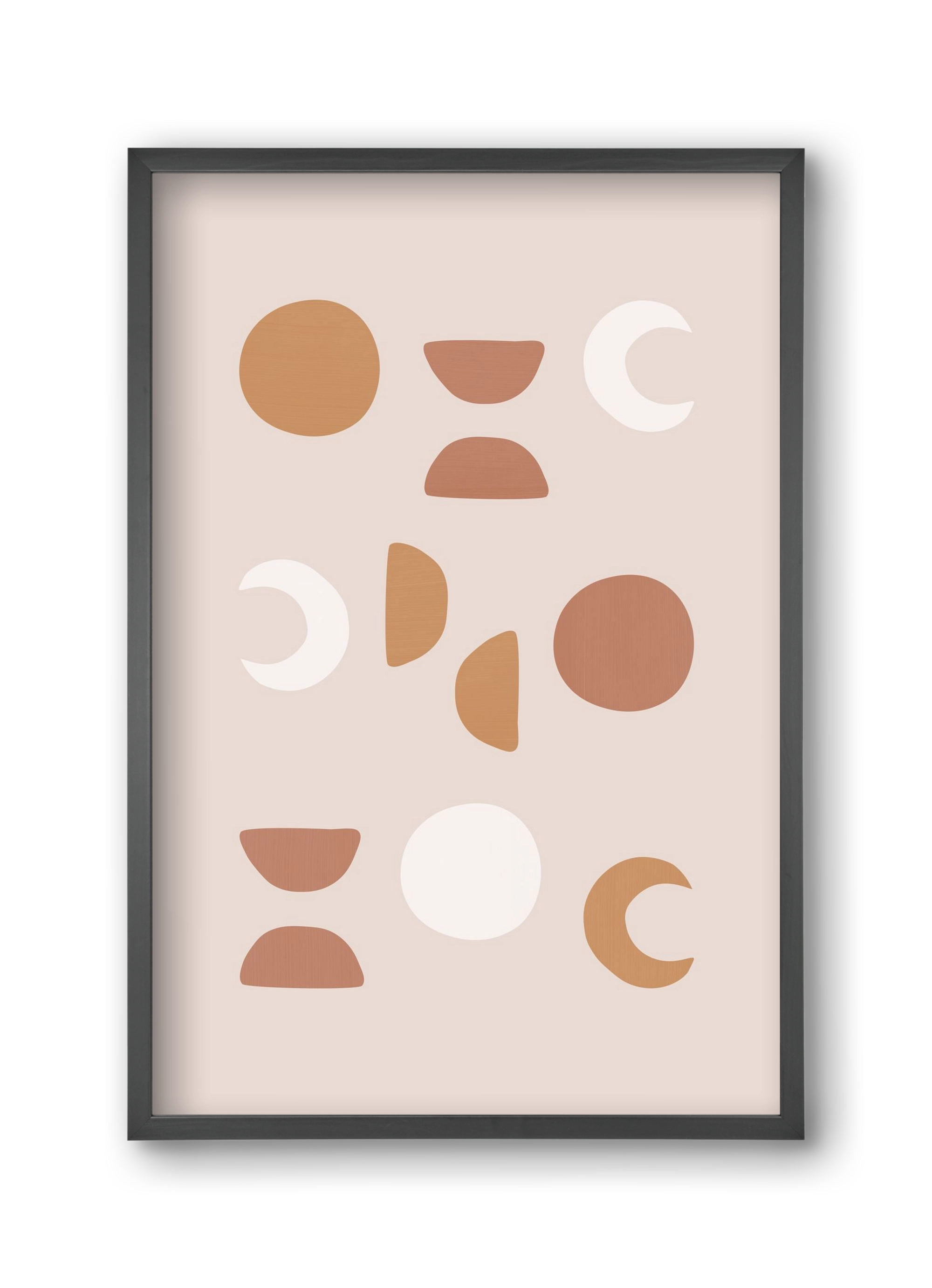 Blush Moon Phases, 30x45 cm (30x45 cm), Fekete keret