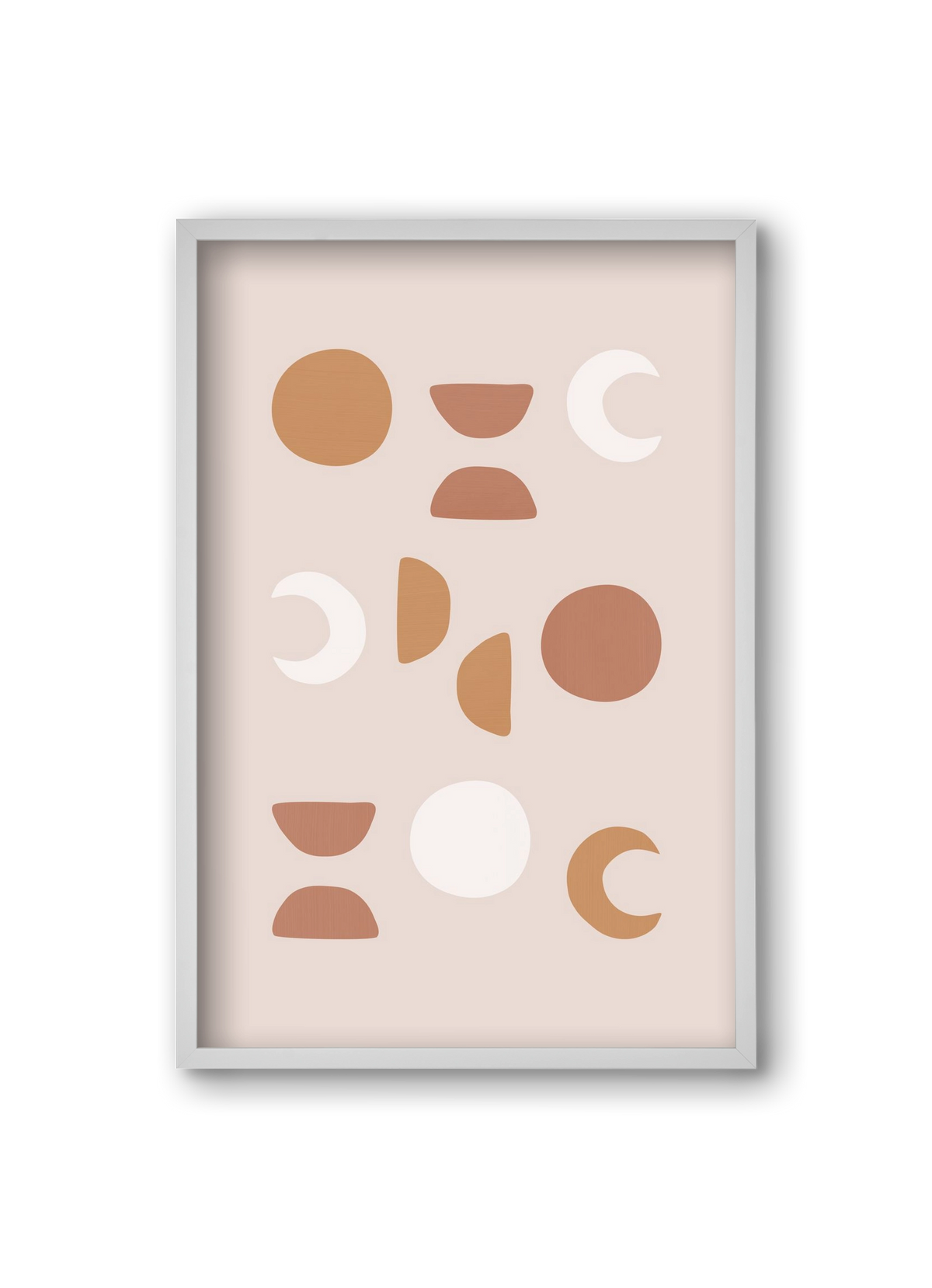 Blush Moon Phases, 20x30 cm (20x30 cm), Fehér keret