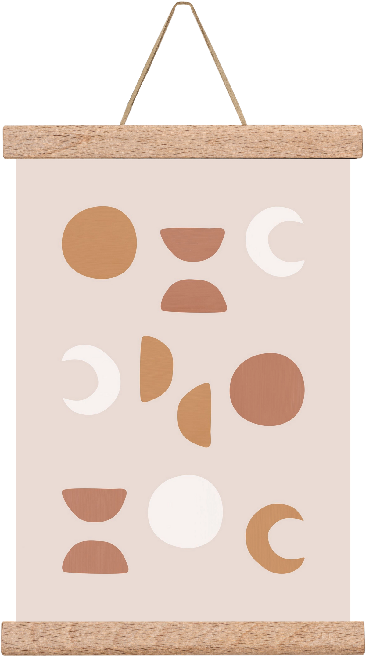Blush Moon Phases, 20x30 cm (20x30 cm), Tölgy akasztó