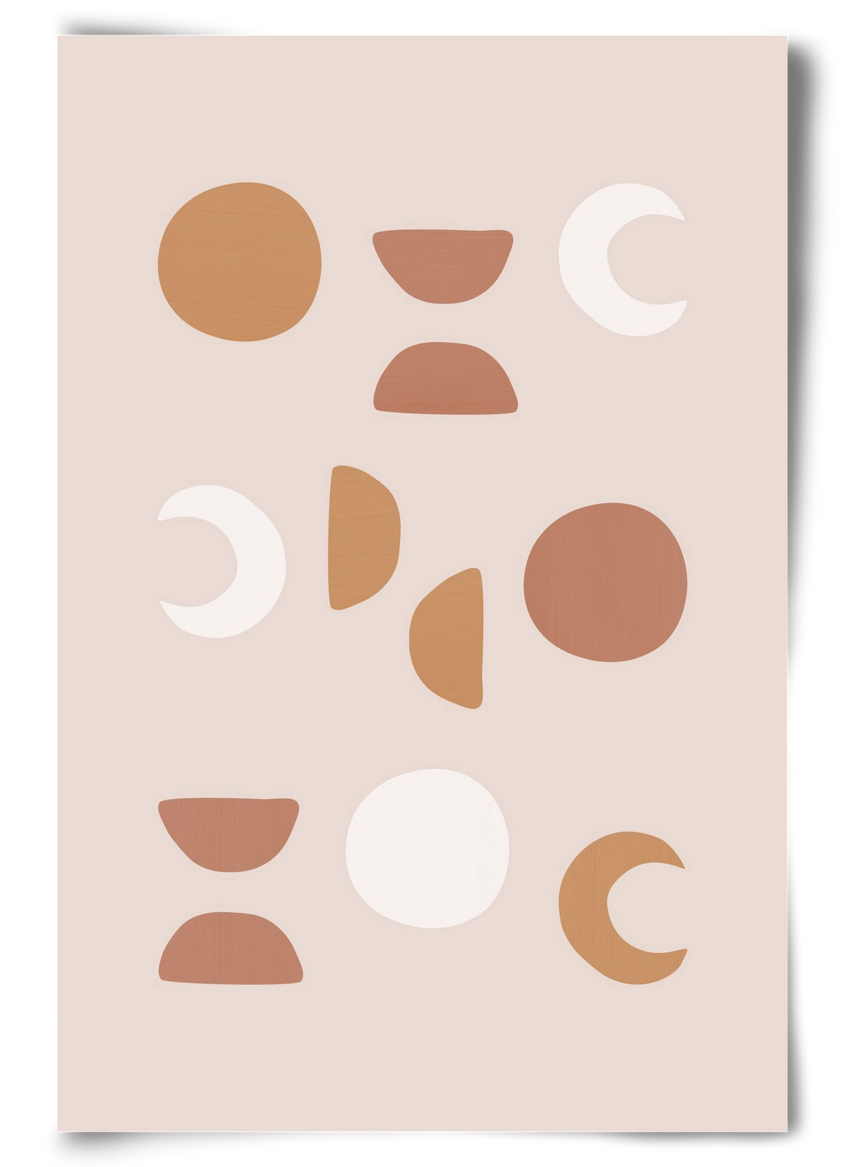 Blush Moon Phases, 60x90 cm, Keret nélkül