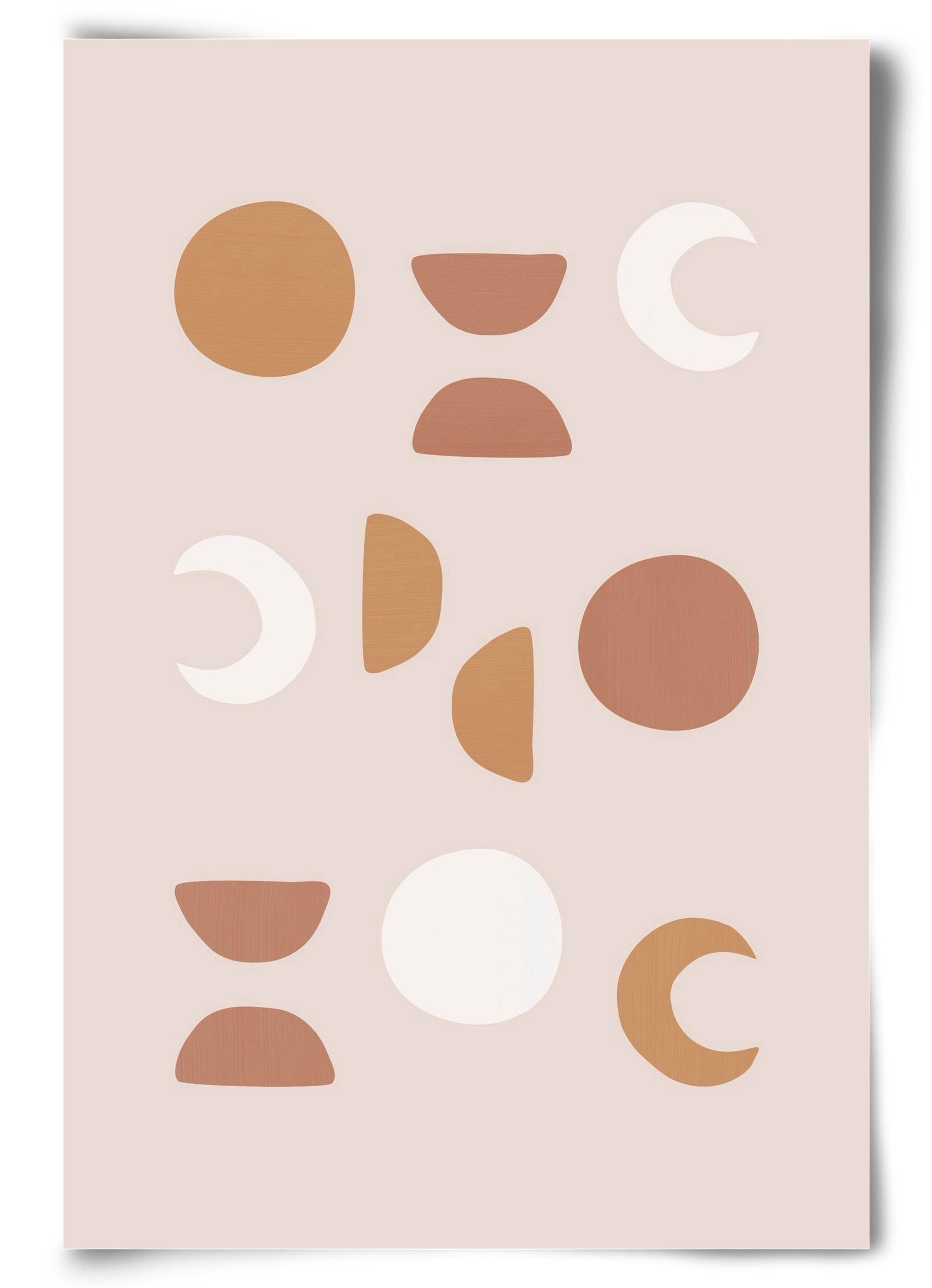 Blush Moon Phases, 60x90 cm, Keret nélkül