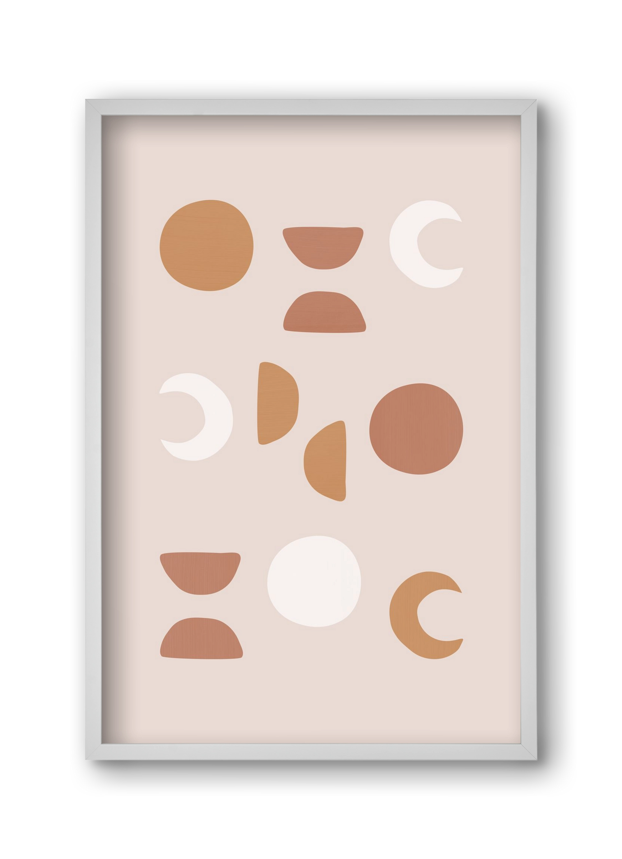 Blush Moon Phases, 30x45 cm (30x45 cm), Fehér keret