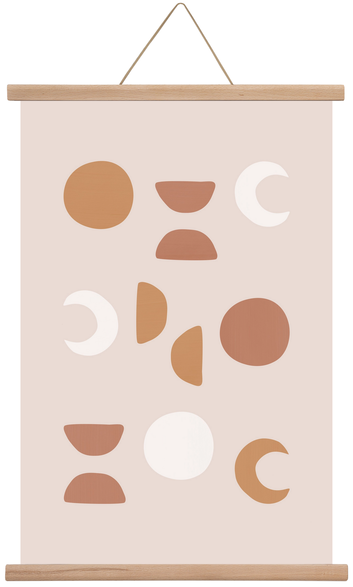 Blush Moon Phases, 40x60 cm (40x60 cm), Tölgy akasztó