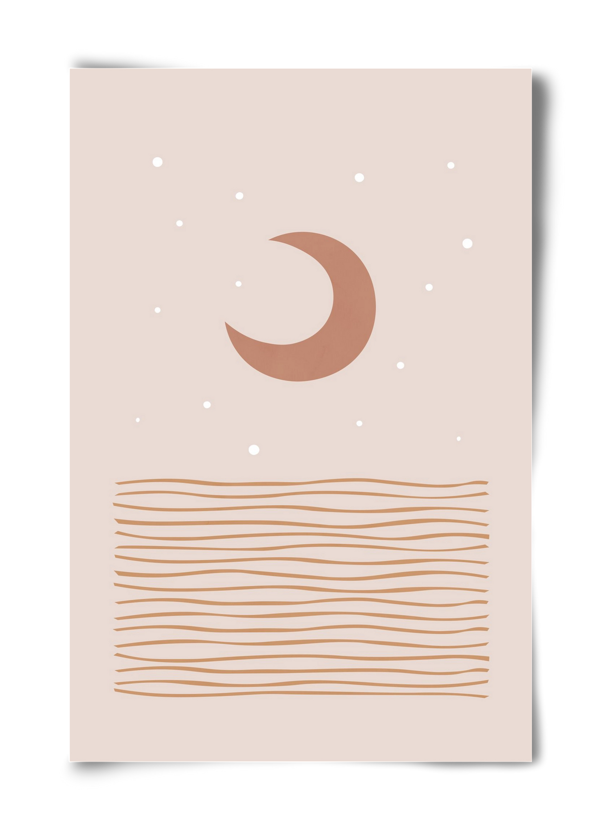 Blush Moon, 40x60 cm, Keret nélkül