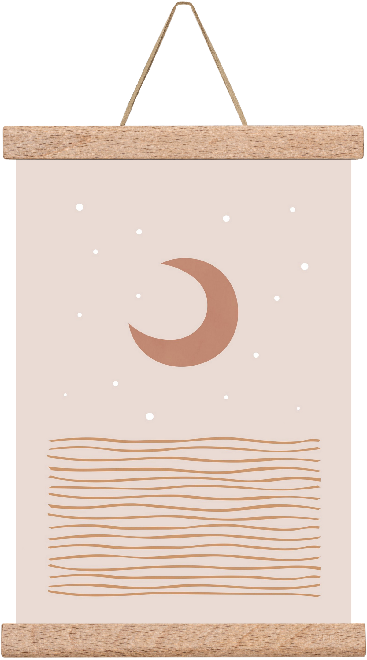 Blush Moon, 20x30 cm (20x30 cm), Tölgy akasztó