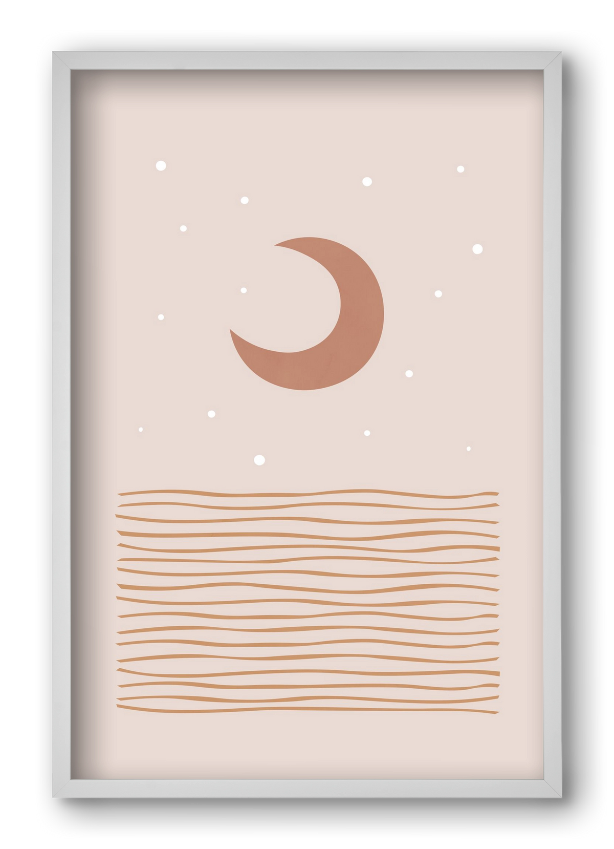 Blush Moon, 40x60 cm (40x60 cm), Fehér keret