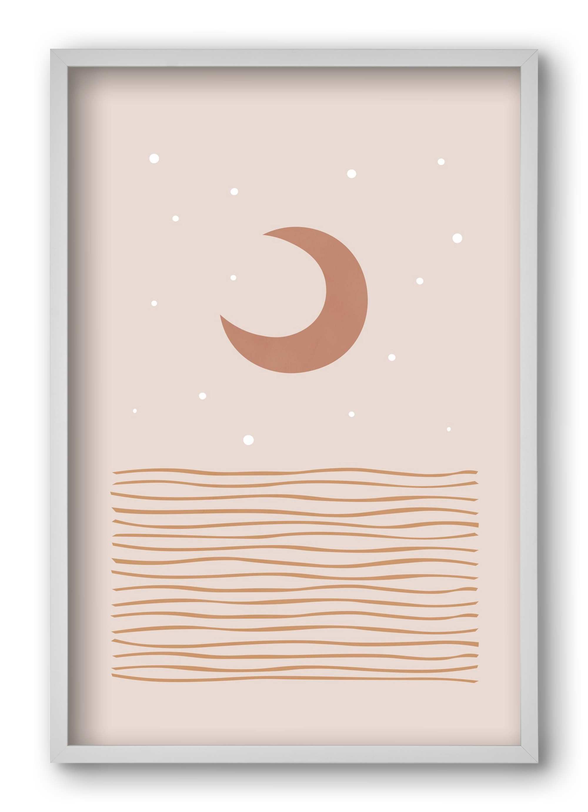 Blush Moon, 40x60 cm (40x60 cm), Fehér keret