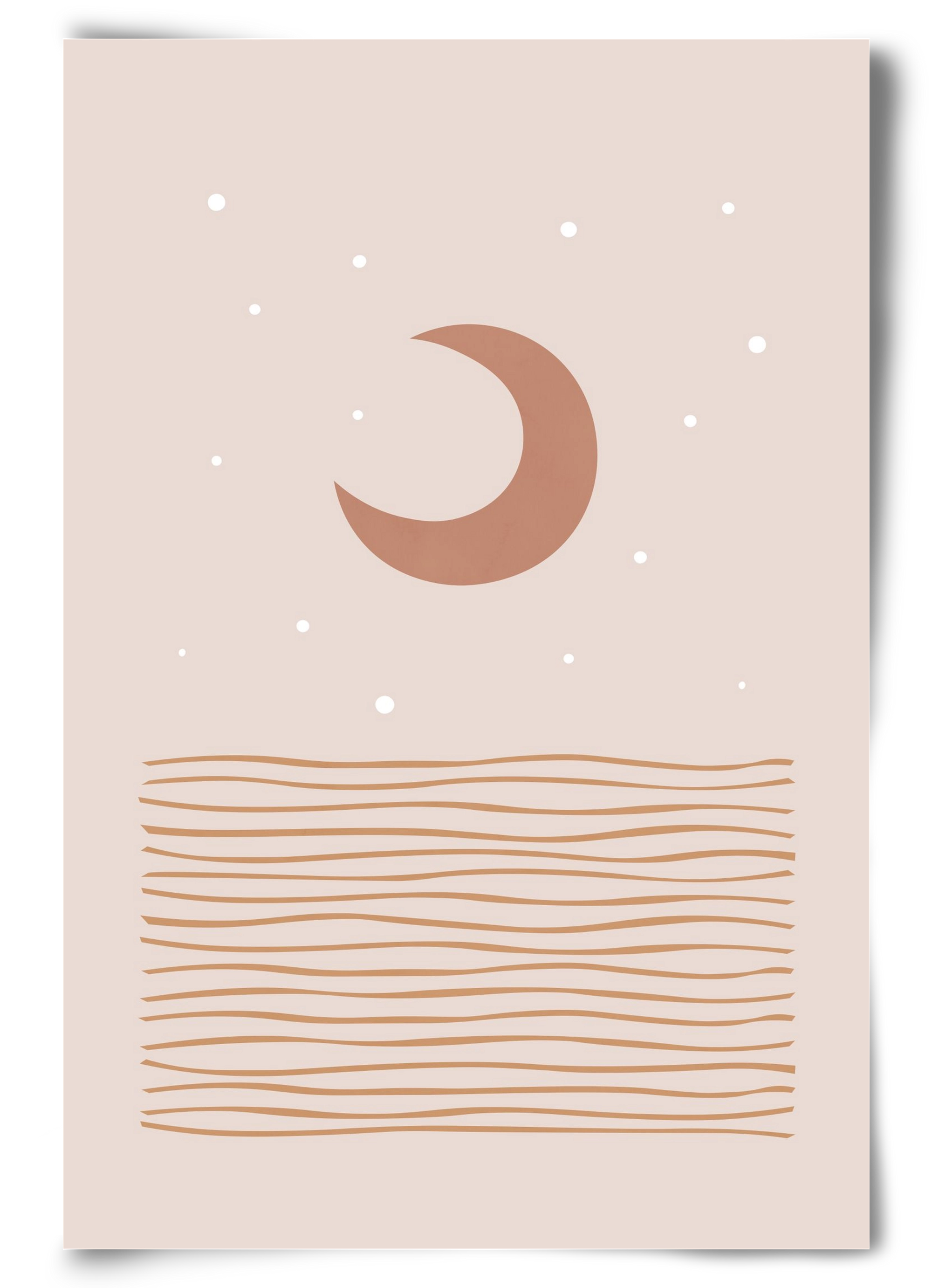 Blush Moon, 60x90 cm, Keret nélkül