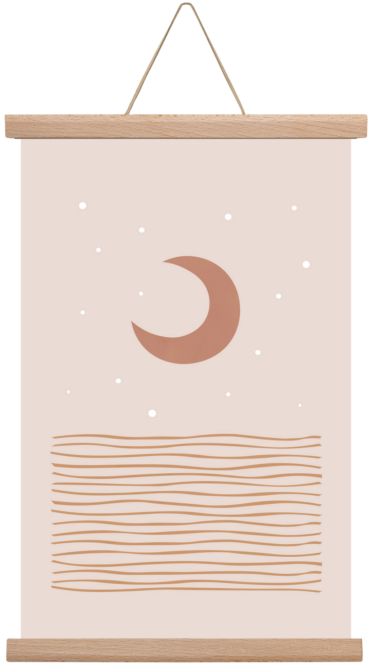 Blush Moon, 30x45 cm (30x45 cm), Tölgy akasztó