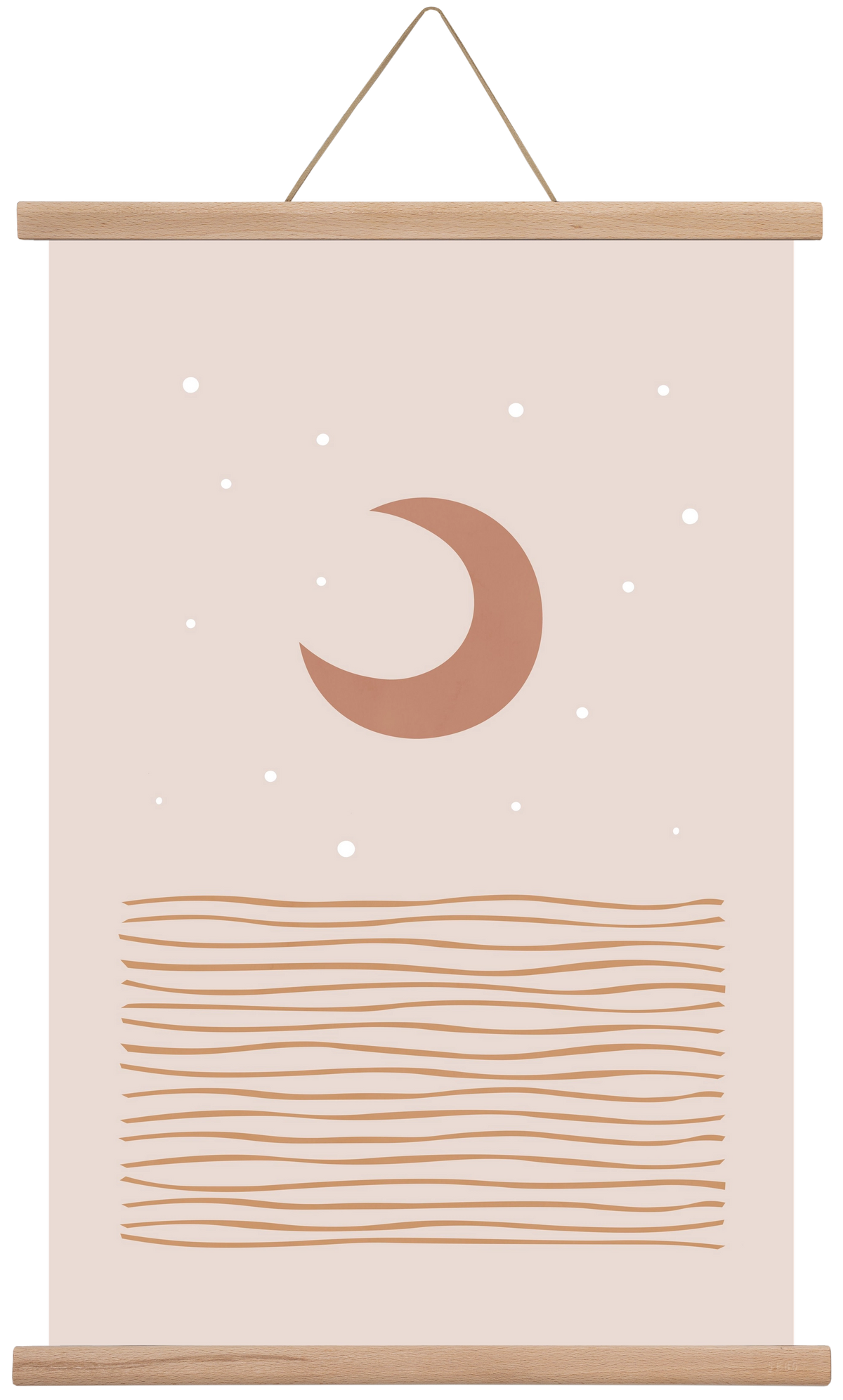 Blush Moon, 40x60 cm (40x60 cm), Tölgy akasztó