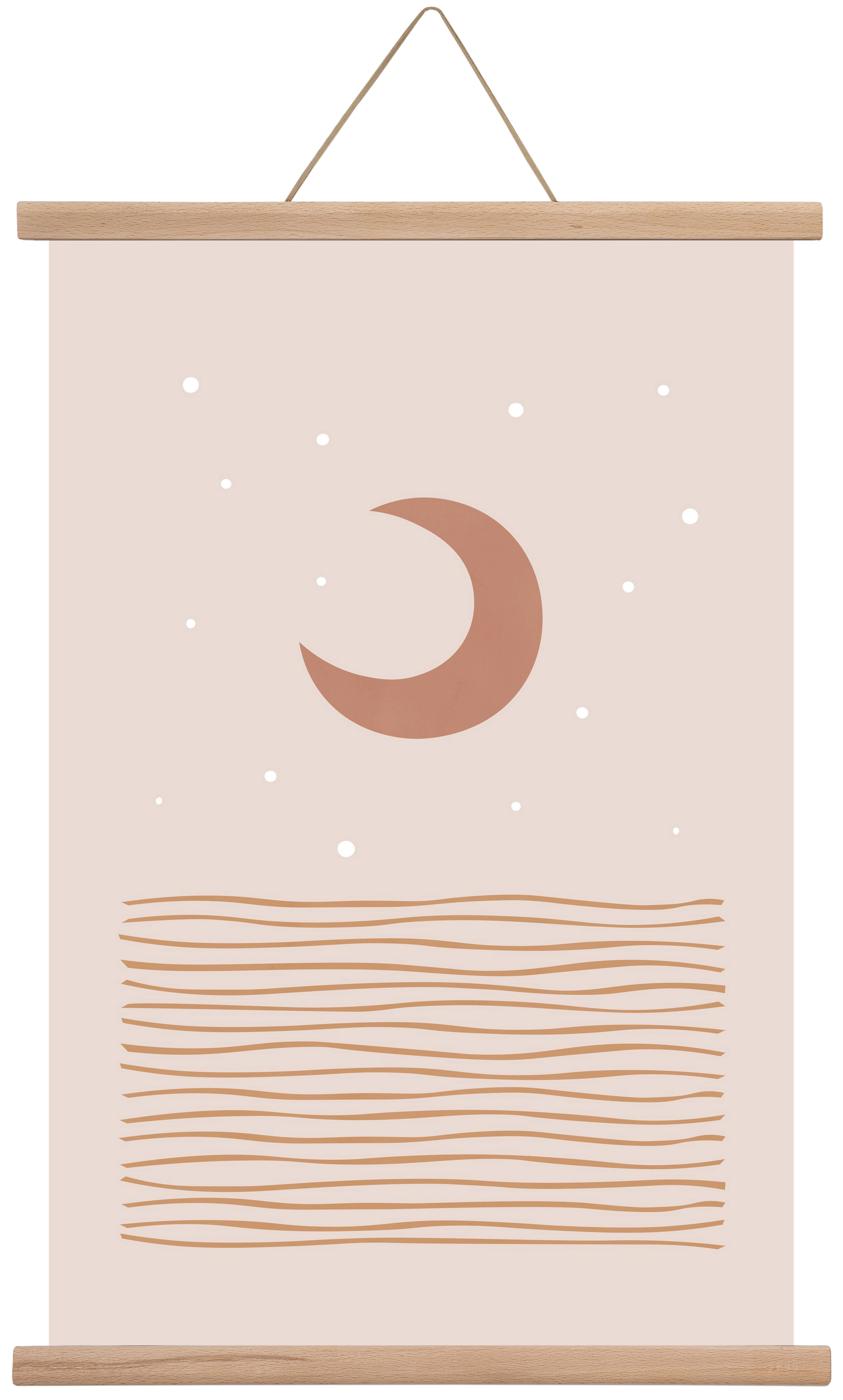 Blush Moon, 40x60 cm (40x60 cm), Tölgy akasztó