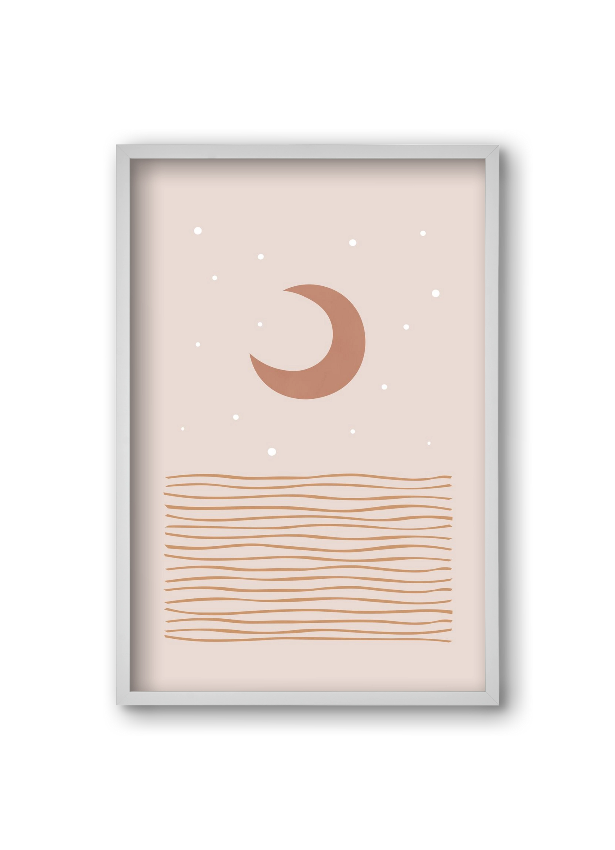 Blush Moon, 20x30 cm (20x30 cm), Fehér keret