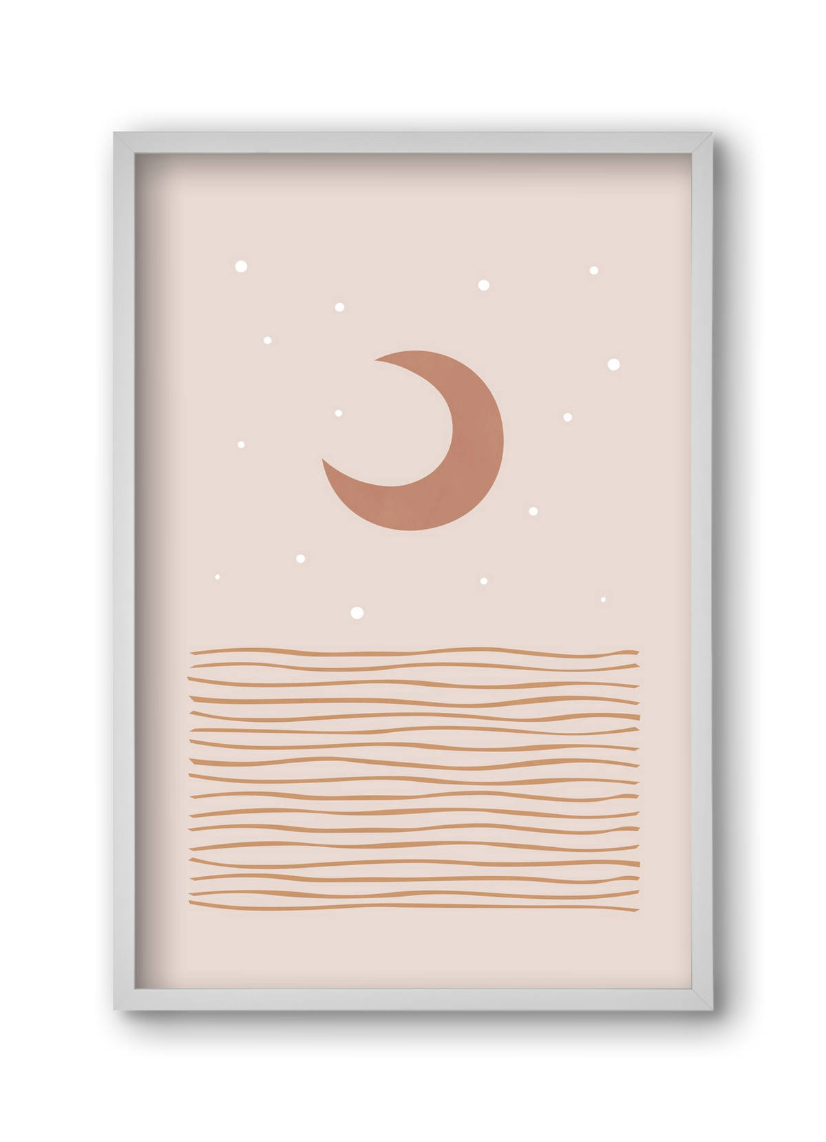 Blush Moon, 30x45 cm (30x45 cm), Fehér keret