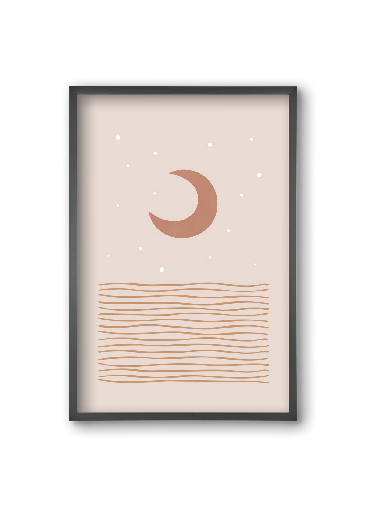 Blush Moon, 20x30 cm (20x30 cm), Fekete keret