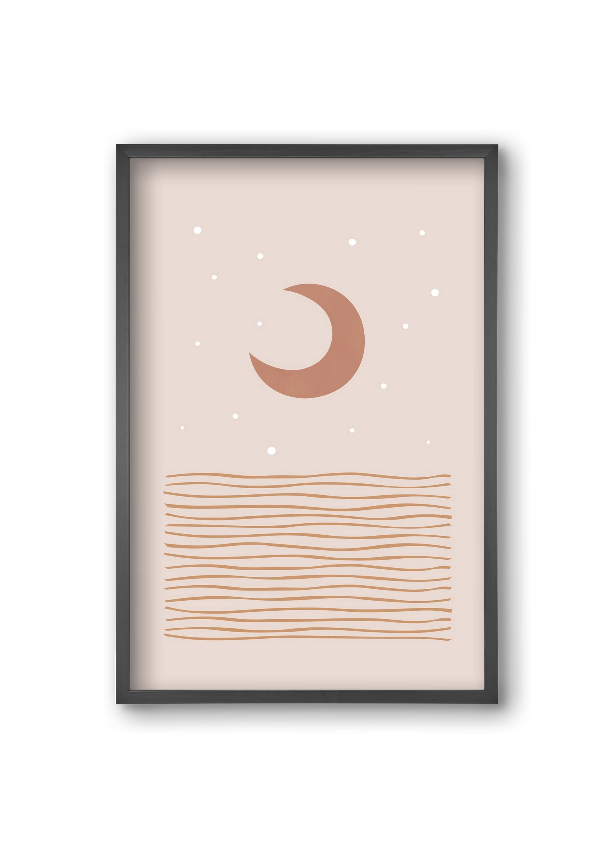 Blush Moon, 20x30 cm (20x30 cm), Fekete keret
