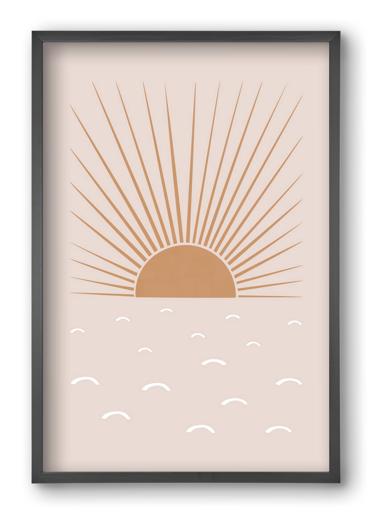 Blush Sun, 40x60 cm (40x60 cm), Fekete keret