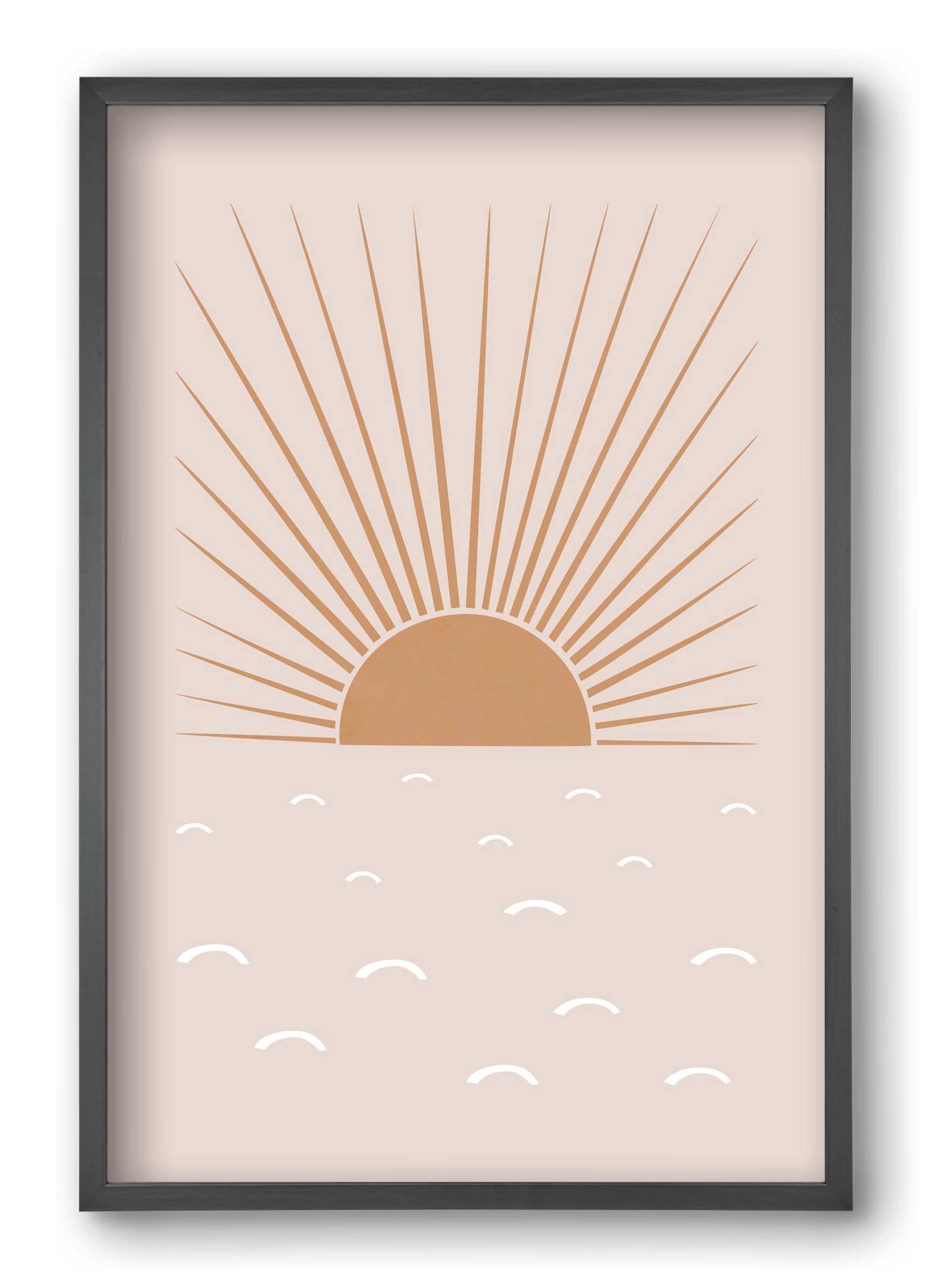 Blush Sun, 40x60 cm (40x60 cm), Fekete keret