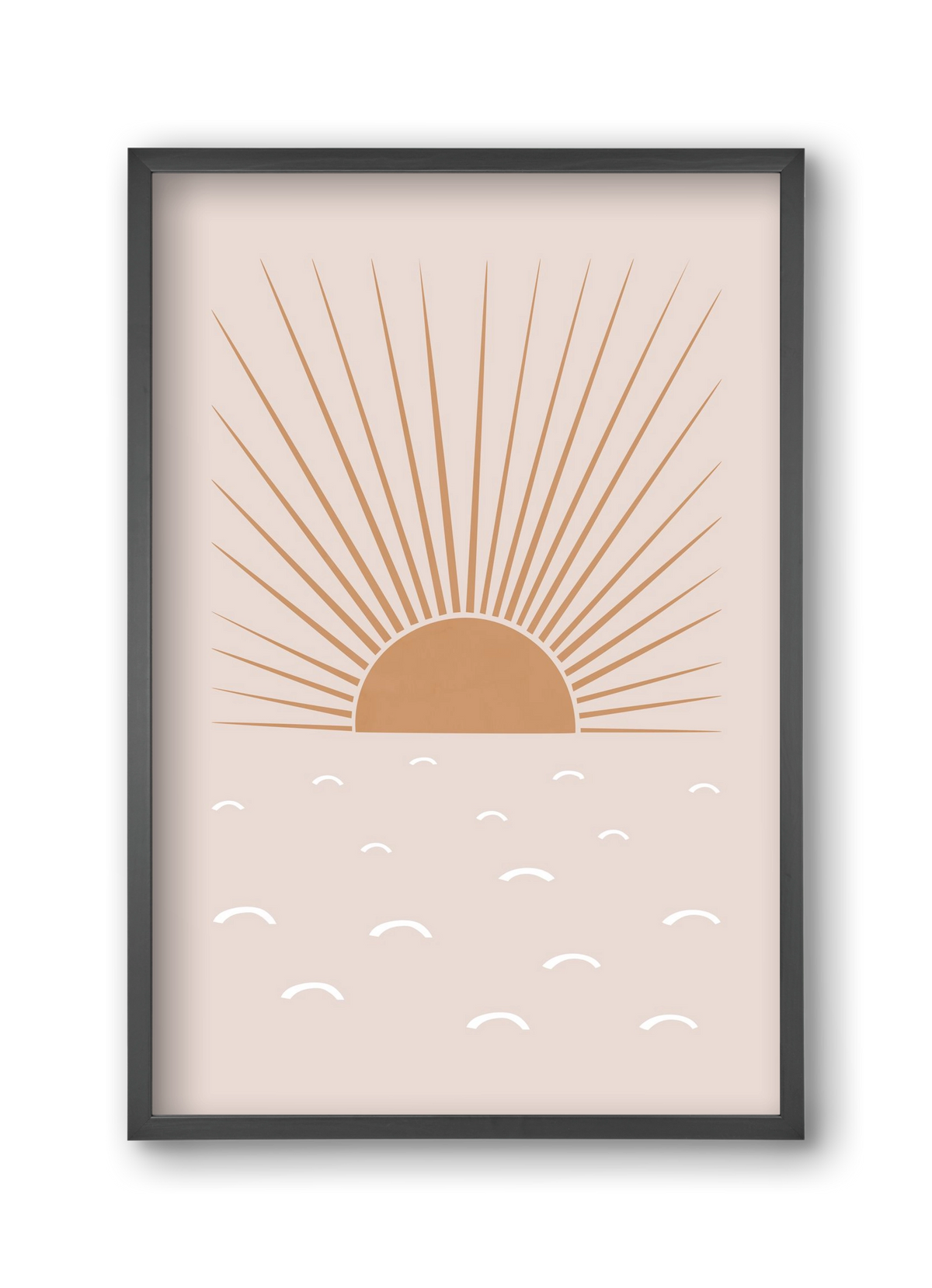 Blush Sun, 30x45 cm (30x45 cm), Fekete keret