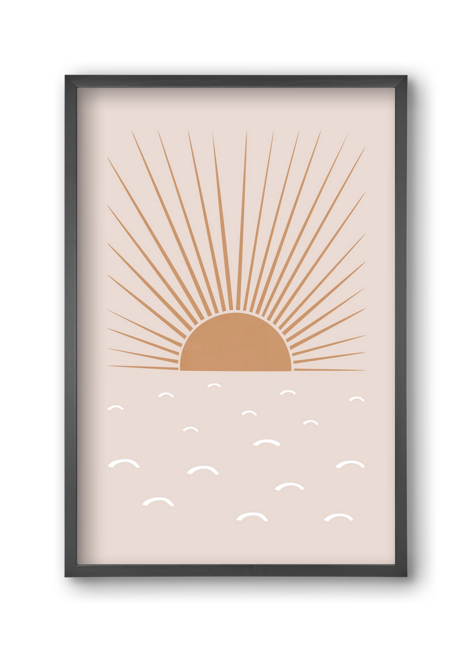 Blush Sun, 30x45 cm (30x45 cm), Fekete keret