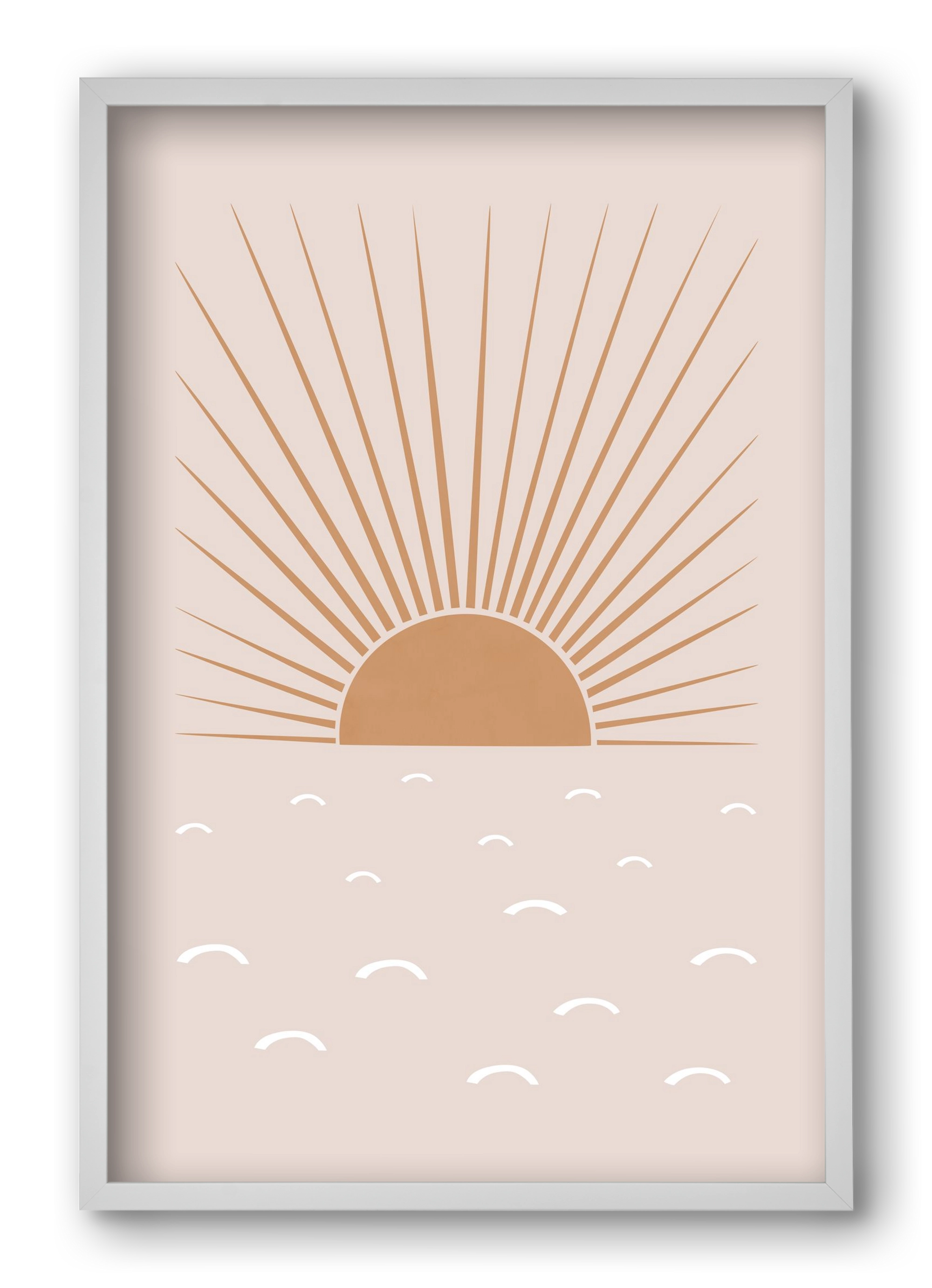 Blush Sun, 40x60 cm (40x60 cm), Fehér keret