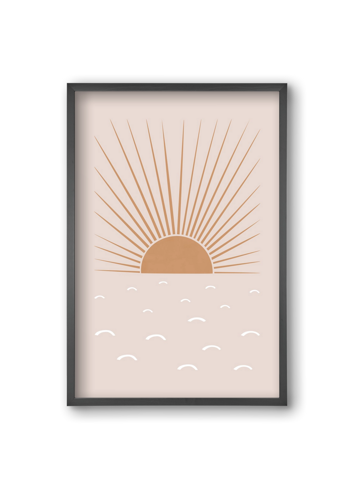 Blush Sun, 20x30 cm (20x30 cm), Fekete keret