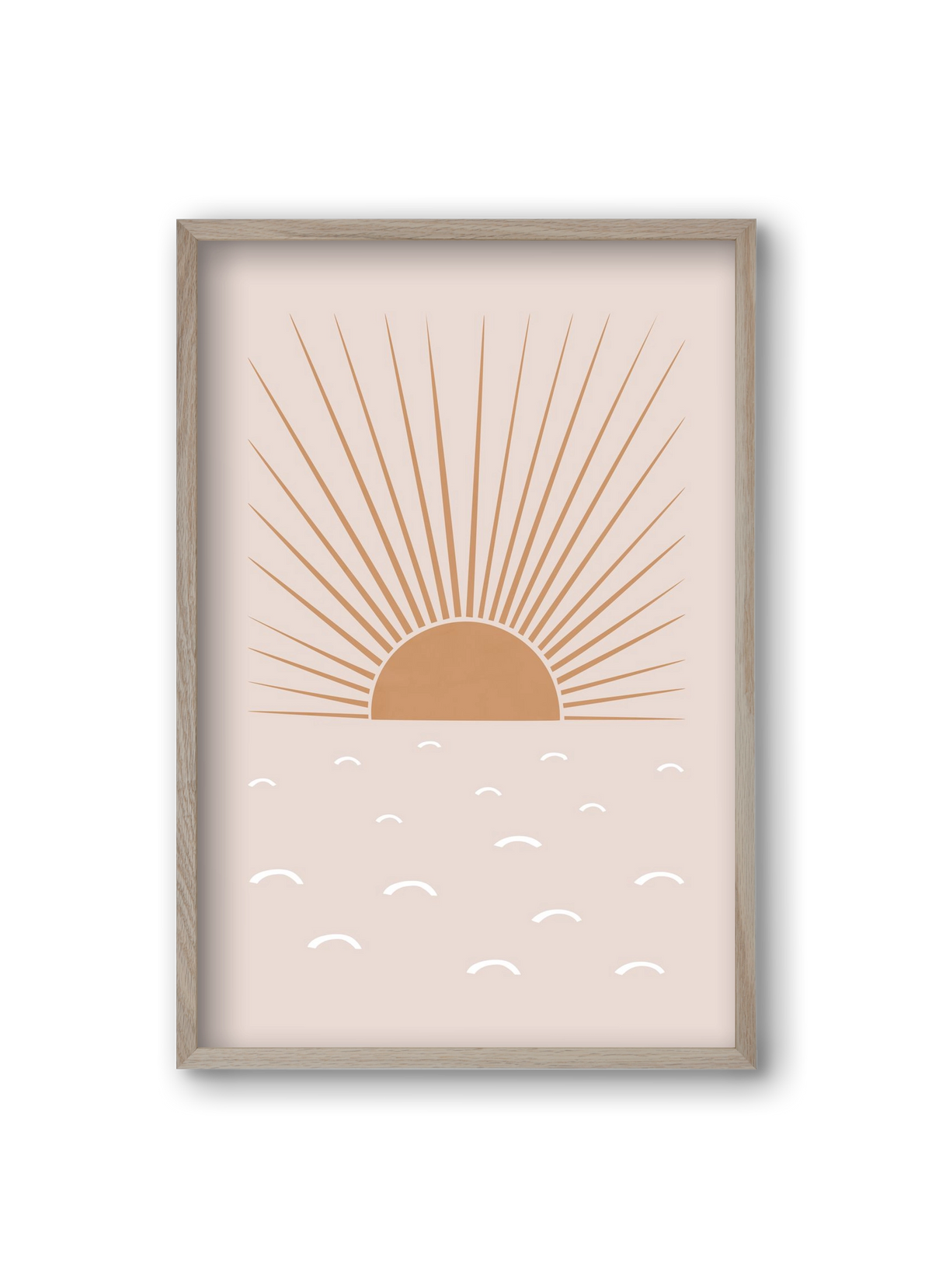 Blush Sun, 20x30 cm (20x30 cm), Tölgy keret