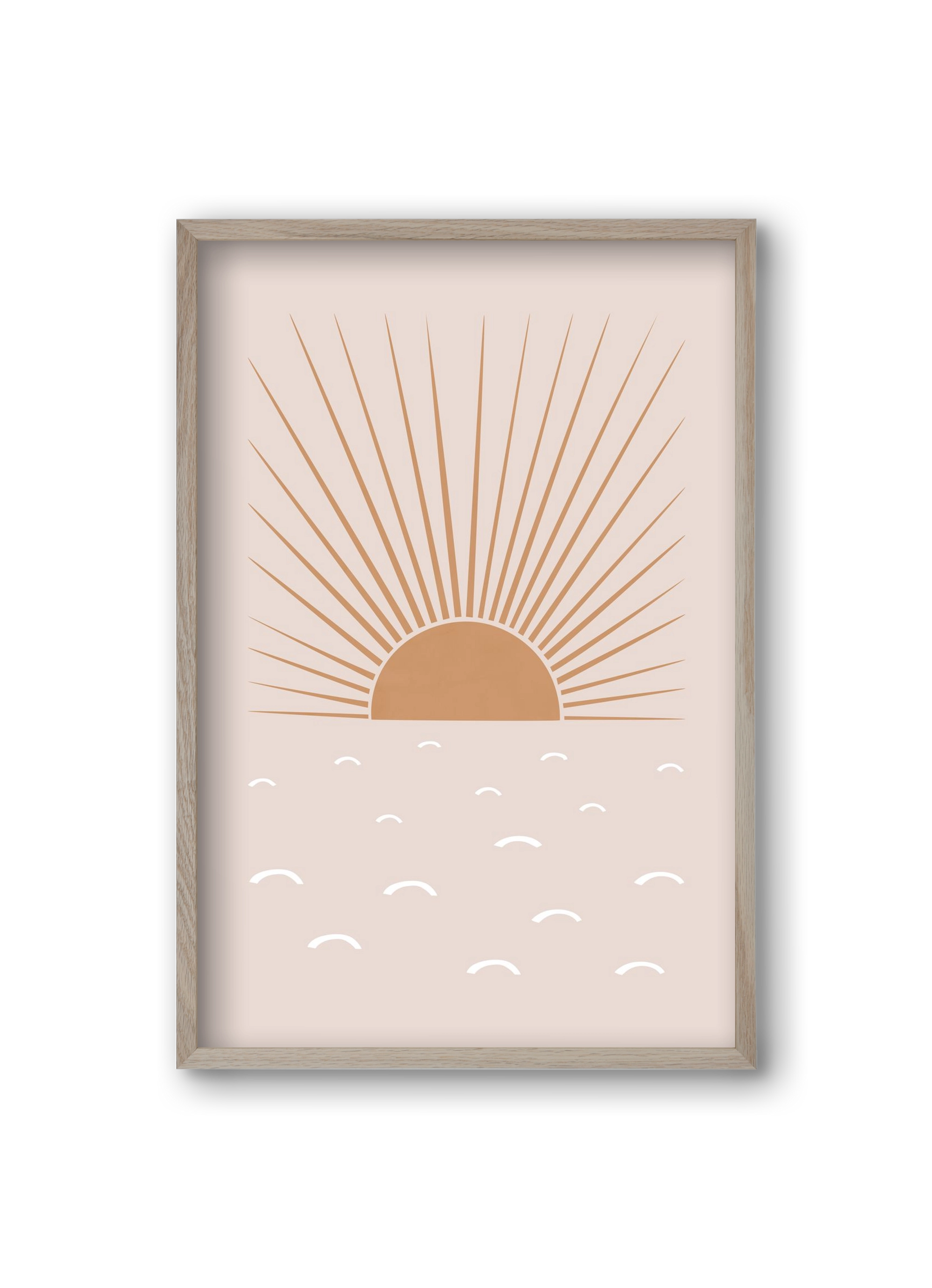 Blush Sun, 20x30 cm (20x30 cm), Tölgy keret