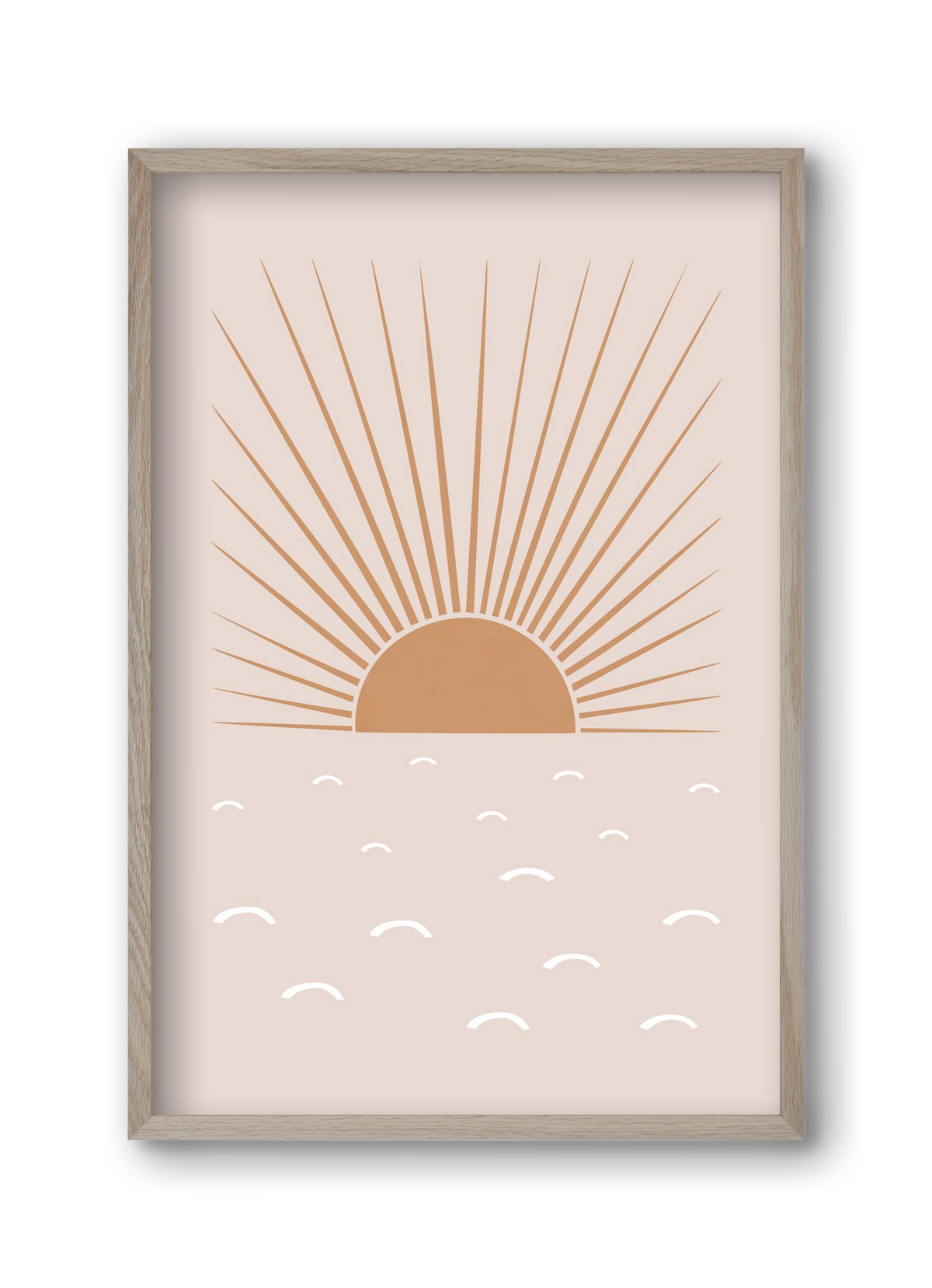 Blush Sun, 30x45 cm (30x45 cm), Tölgy keret