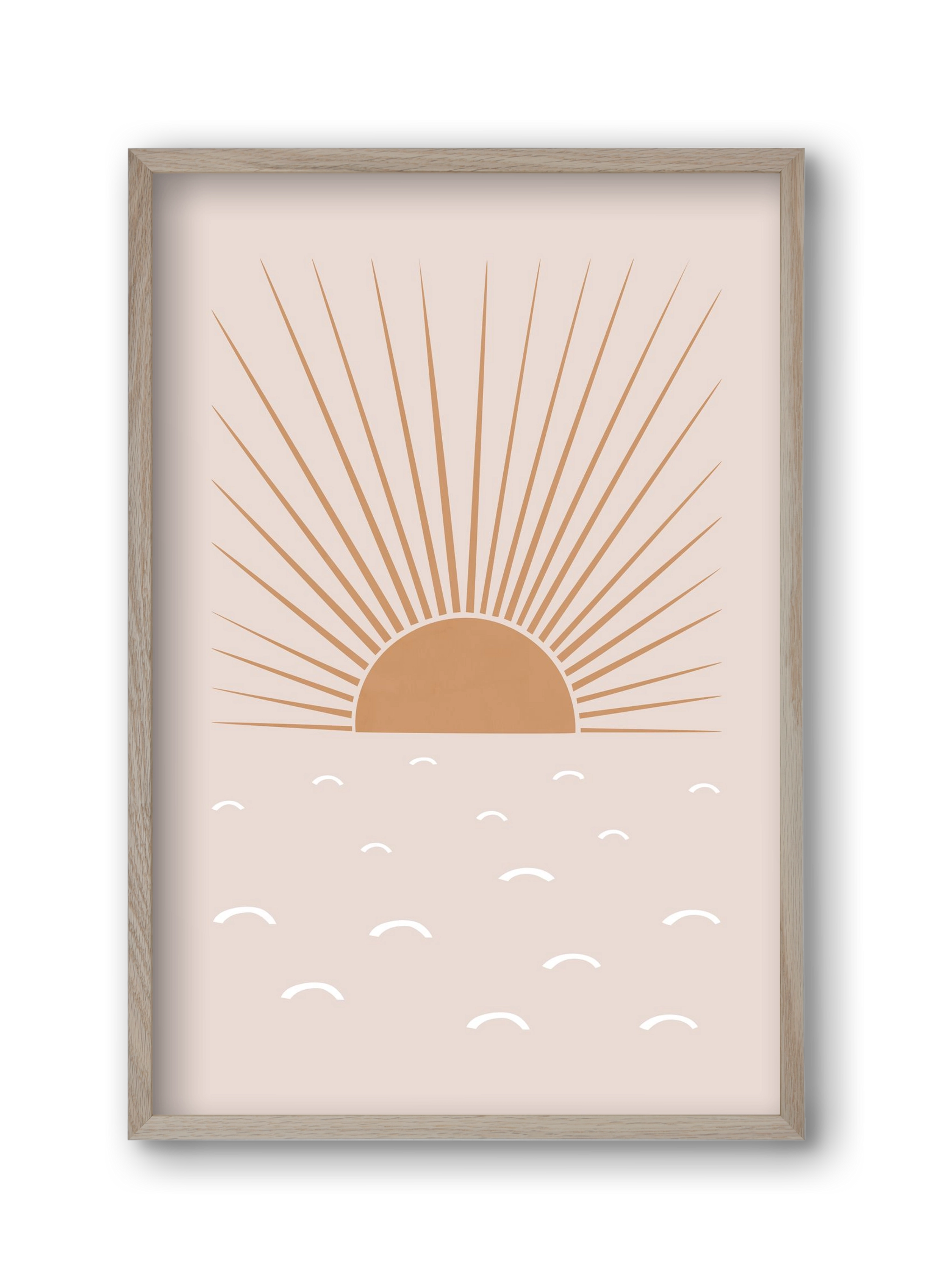 Blush Sun, 30x45 cm (30x45 cm), Tölgy keret