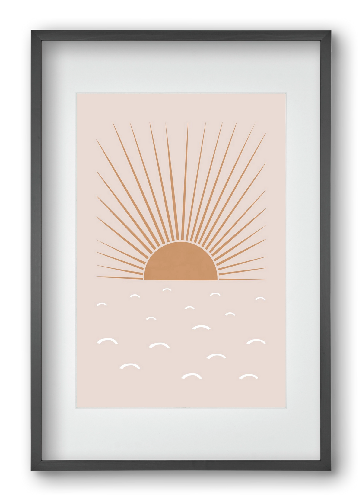 Blush Sun, 40x60 cm (30x45 cm), Fekete keret, paszpartuval