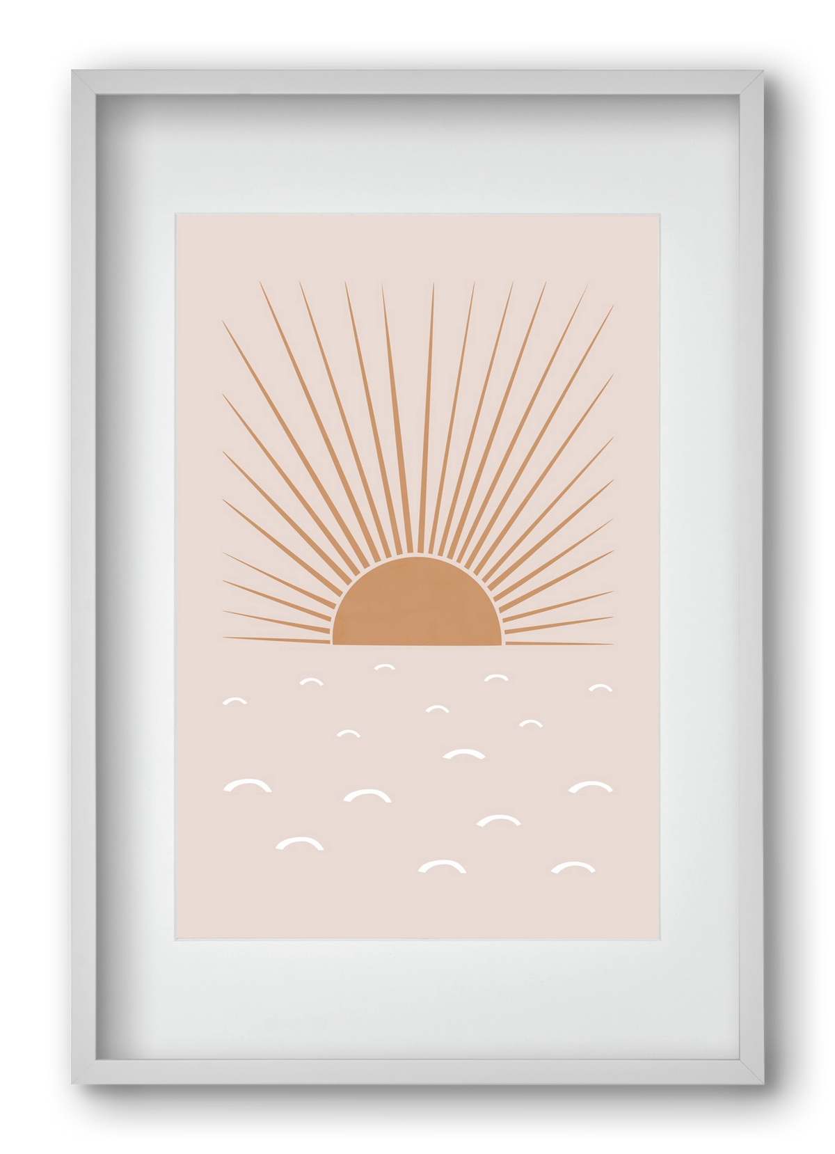 Blush Sun, 40x60 cm (30x45 cm), Fehér keret, paszpartuval